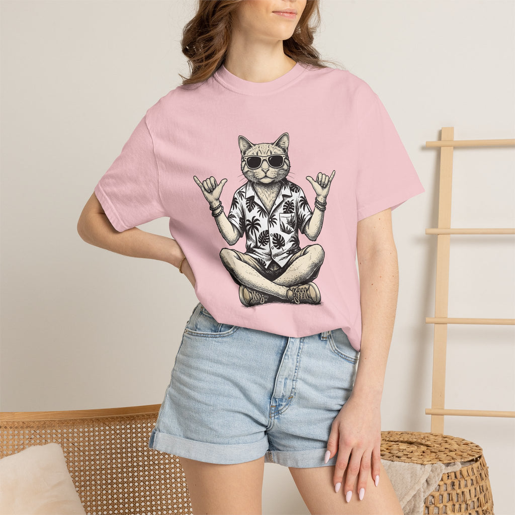 Feline Sunglasses Shirt Cat Coast Gift Women Cartoon Tee Cat Eye T-Shirt Kitty Fan Feline Graphic Coast Design Cat Old School Floral Shirt