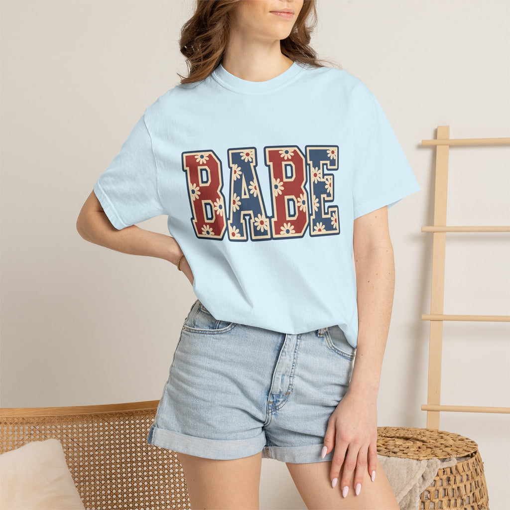 Large Bloom Text Shirt America/4th Of July Independence Gift Women Antique Tee Typography T-Shirt Patriotic Fan Vintage Tshirt Liberty