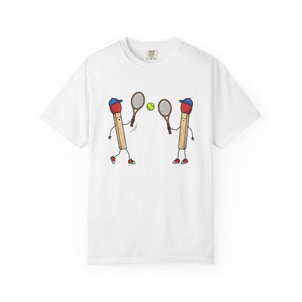 Matchstick People Shirt Sports Tennis Balls Gift Women Animated Tee Stick Figures T-Shirt Athlete Fan Cartoon Tshirt Tennis Graphic Doodle