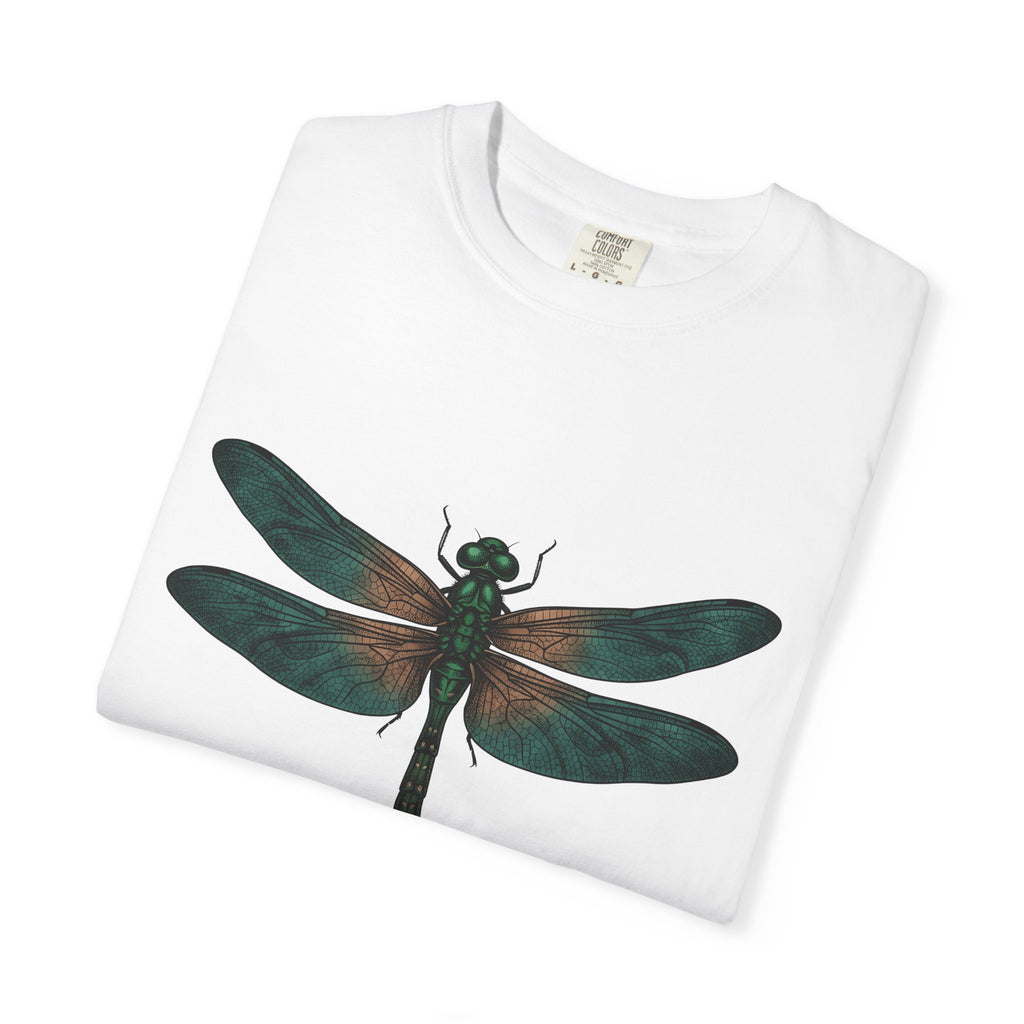 Dragonfly Shirt Animals Outdoors Gift Women Hand Drawn Tee Damselfly T-Shirt Wildlife Enthusiast Illustrated Graphic Outdoorsy Graphic