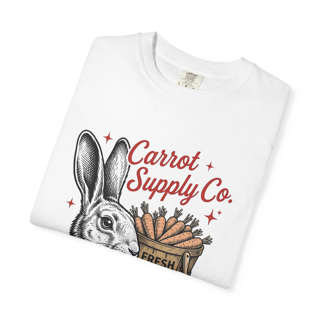 Bunny Carrot Shirt Easter Critters Gift Women Old School Tee Rabbit T-Shirt Easter Fan Vintage Tshirt Creature Graphic Line Art Tub Tshirt