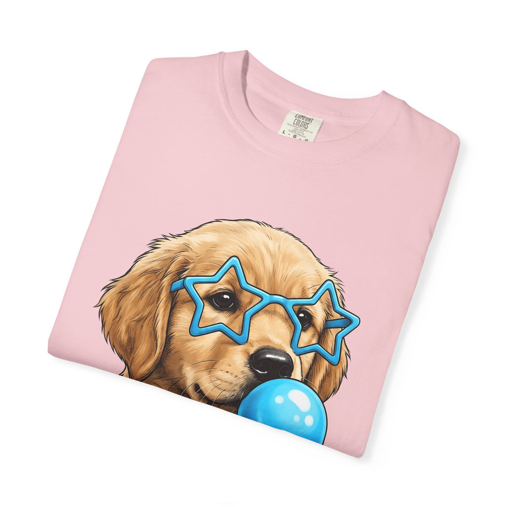 Golden Retriever Pet Shirt Dog Fun Gift Women Caricature Tee Retriever T-Shirt Dog Fan Cartoon Tshirt Funny Graphic Line Art Eyewear Tshirt