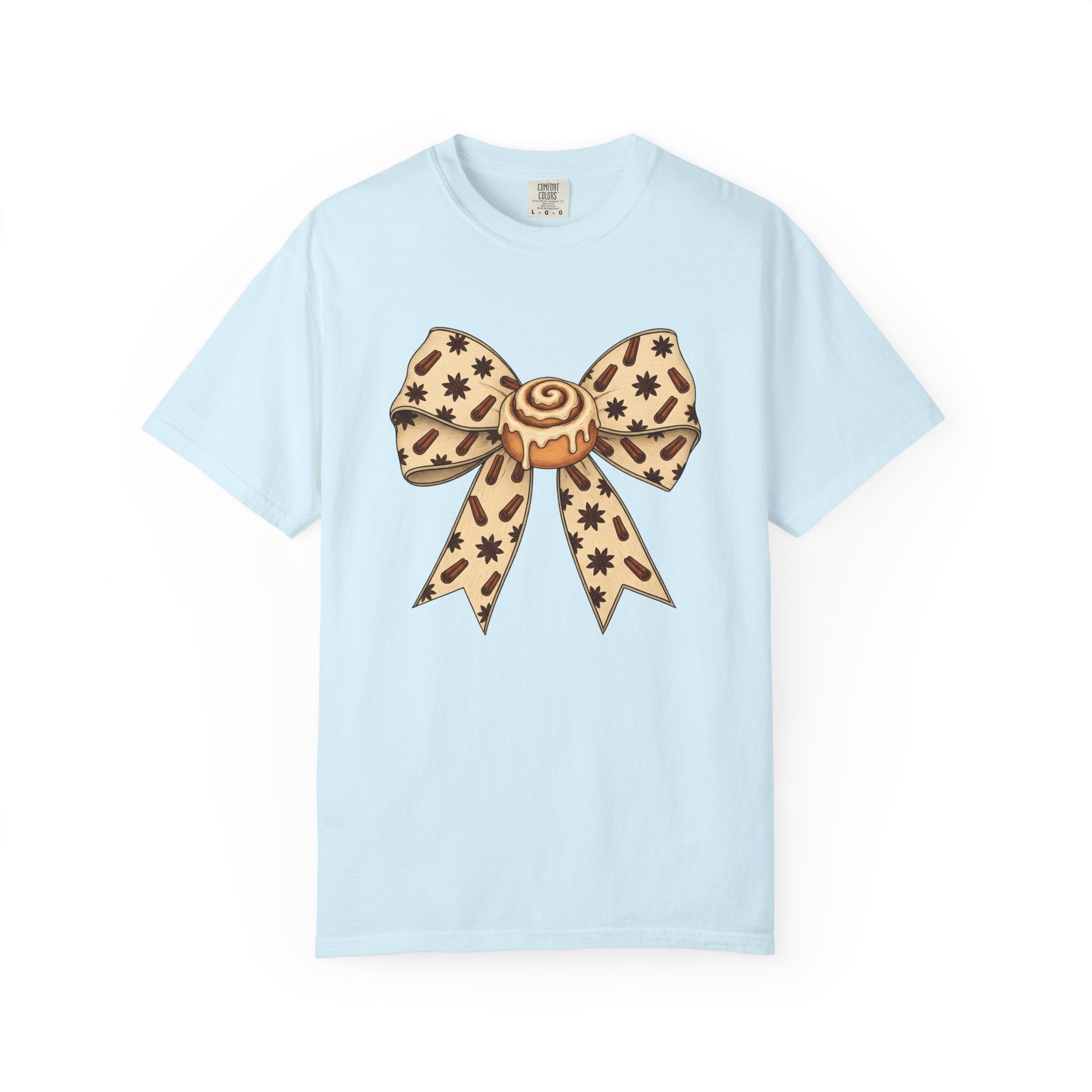 Cinnamon Twist Bow Shirt Desserts Food Gift Women Cheerful Tee Cinnamon Roll T-Shirt Pastry Fan Sweet Tshirt Foodie Graphic Sketch Spice