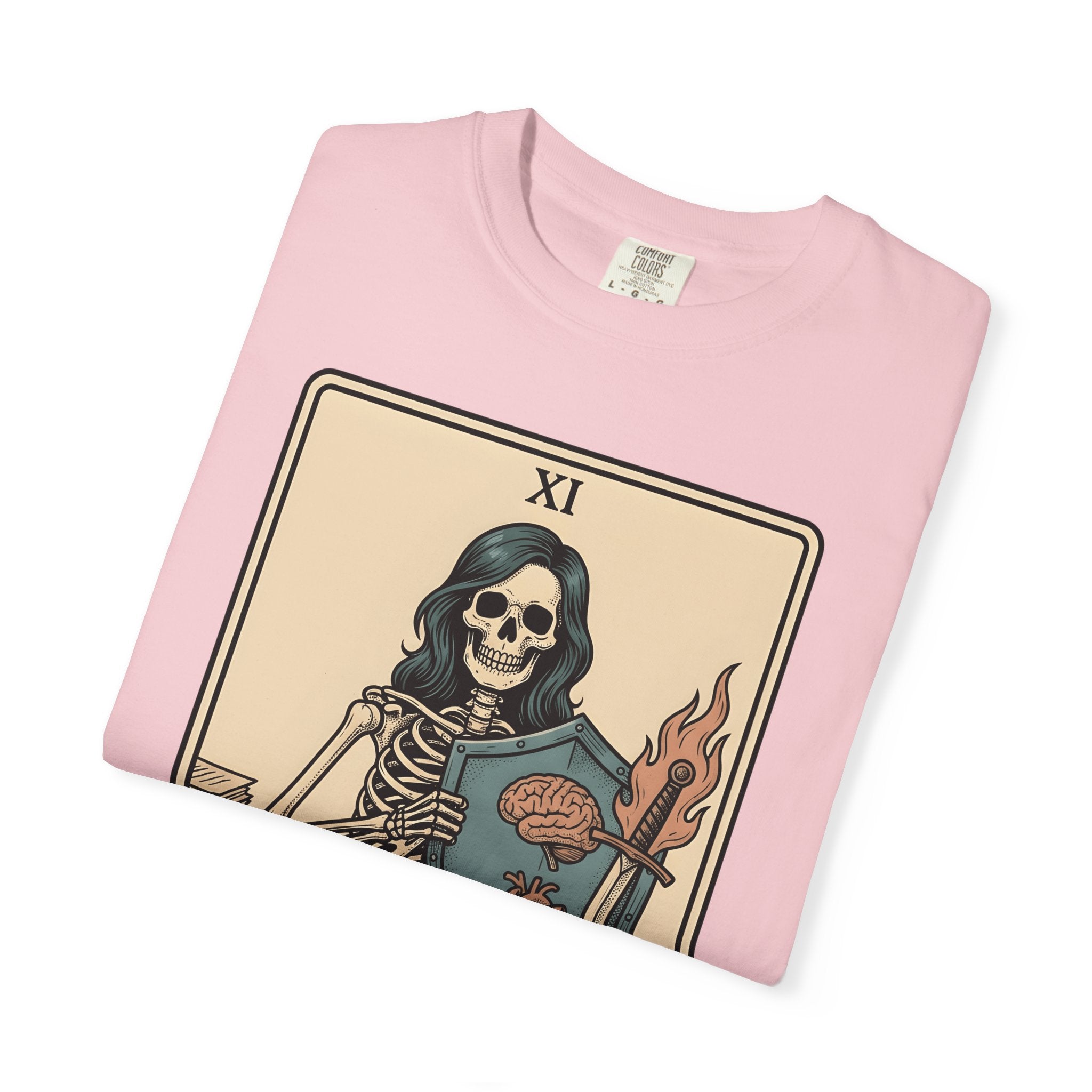 Skull Tarot Card Shirt Nurses Motivation Gift Women Ink Tee Tarot T-Shirt Nurse Enthusiast Tattoo Tshirt Inspirational Graphic Retro Emblem