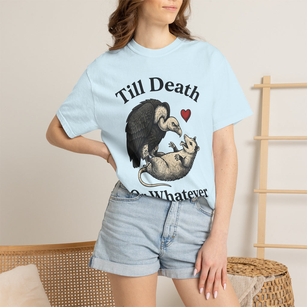 Vulture Opossum Shirt Animals Gothic Gift Women Ink Tee Opossum T-Shirt Wildlife Fan Tattoo Tshirt Dark Gothic Graphic Retro Heart Shape
