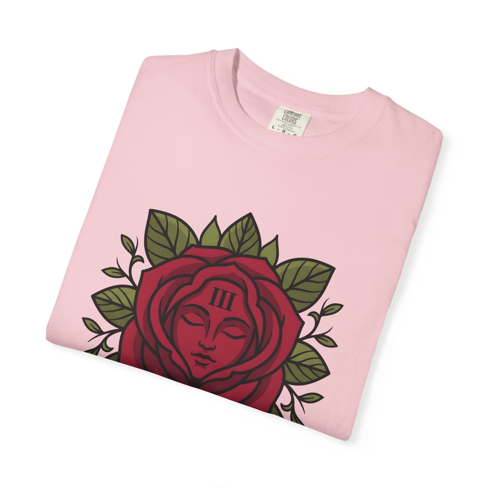 Flower Face Shirt Boho Chic Floral Gift Women Tattoo Tee Floral Face T-Shirt Bohemian Fan Ink Tshirt Blossom Graphic Boho Leaves Tshirt