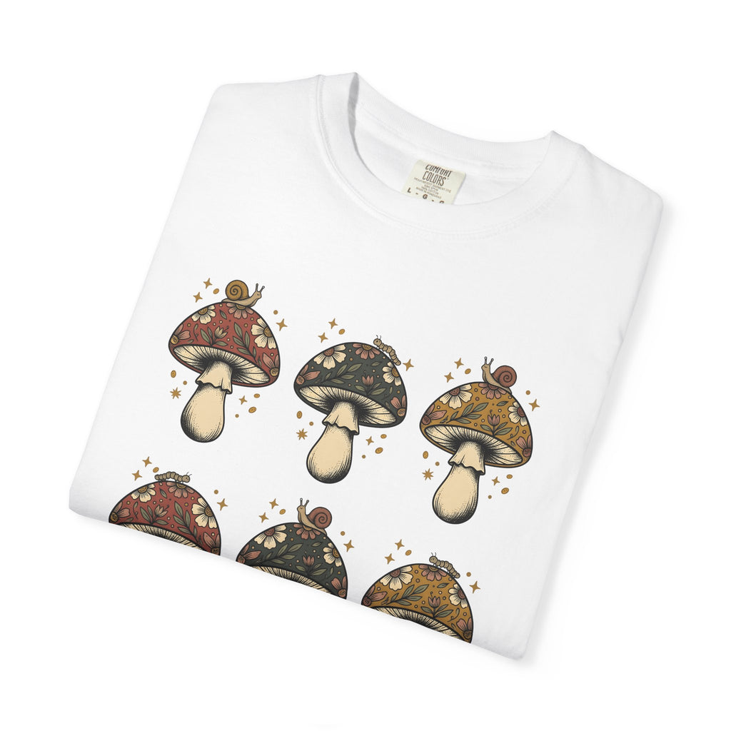 Toadstool Flower Shirt Animals & Flowers Plants Gift Women Free Spirit Tee Mushroom T-Shirt Flower Fan Botanical Tshirt Flora Graphic