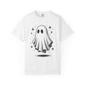 Ghost Graphic Shirt Halloween Spooky Gift Women Vintage Tee Specter T-Shirt Horror Fan Creepy Tshirt Creepy Graphic Hand Drawn Stars Tshirt