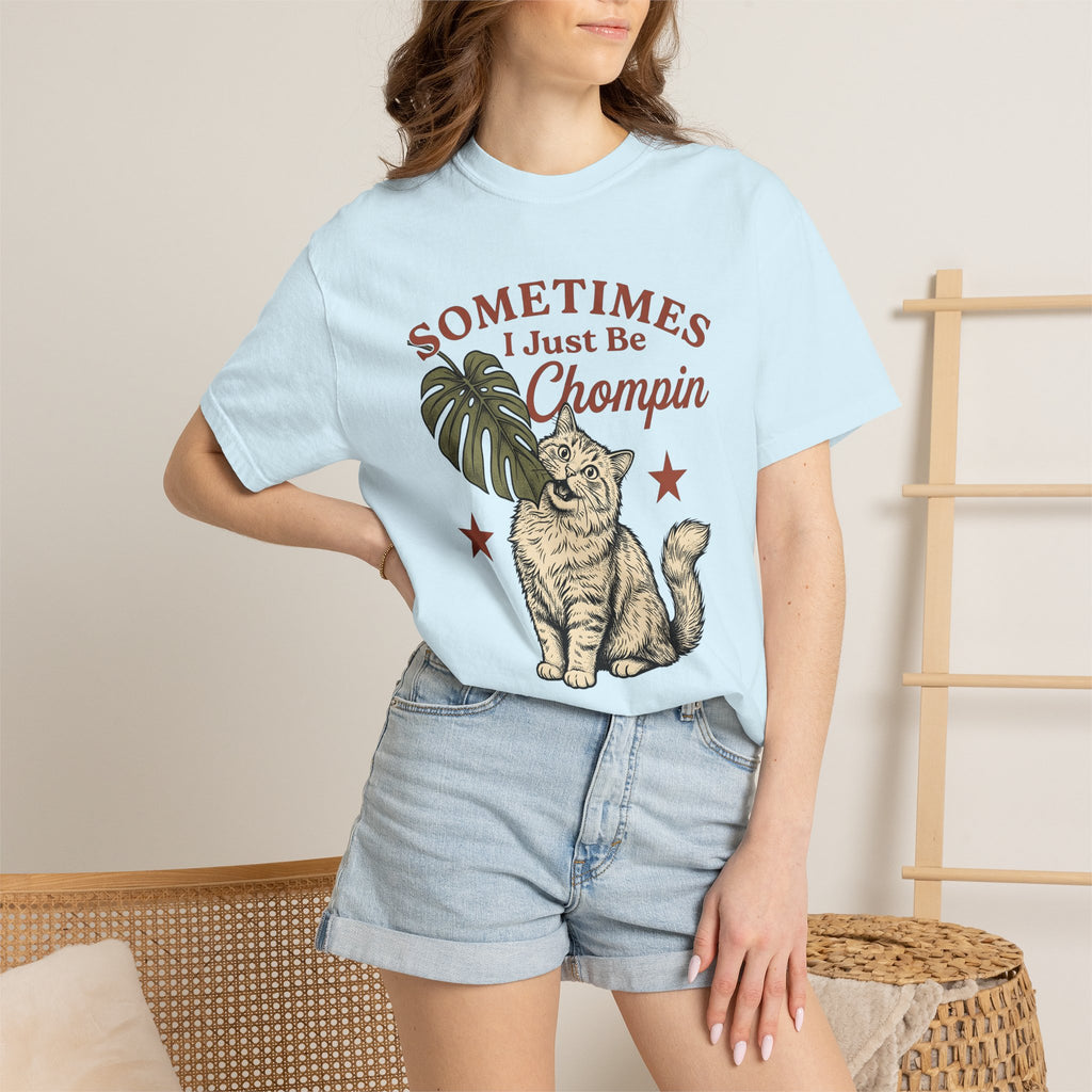 Soft Cat Shirt Cat Satire Gift Women Cartoon Tee Kitten T-Shirt Cat Fan Comic Tshirt Parody Graphic Old School Monstera Plant Tshirt