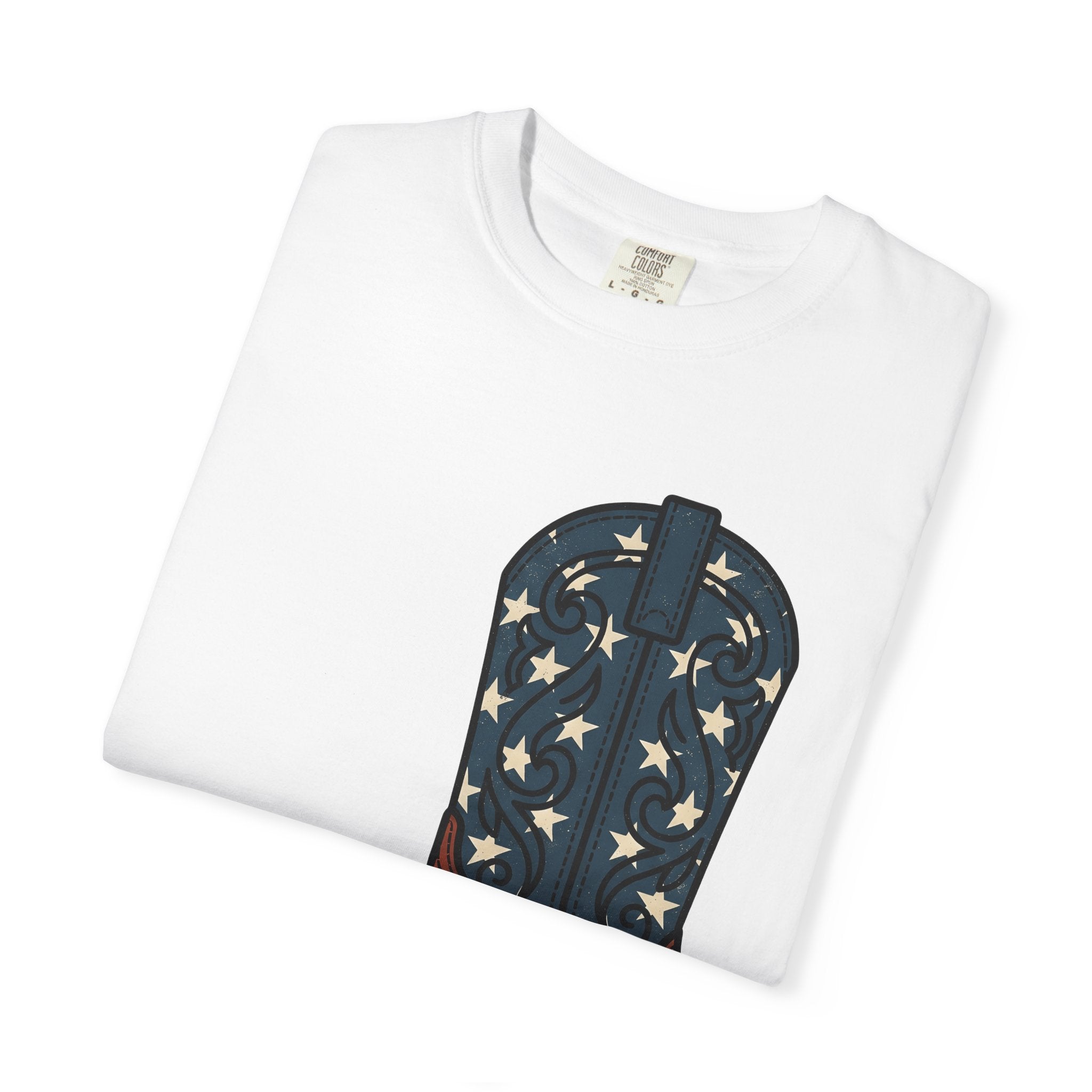 Leather Boot Shirt America 4Th Of July Rodeo Gift Women Retro Tee Boot T-Shirt Patriot Fan Chelsea Boot Tshirt Vintage Graphic Heritage Star