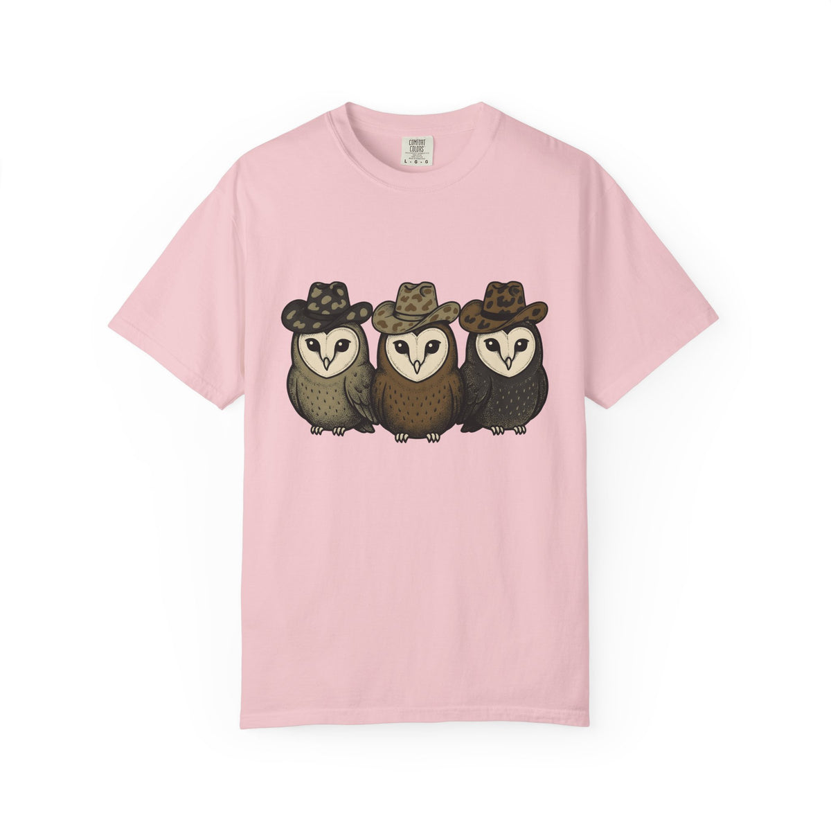 Owl Set Shirt Halloween Wildlife Gift Women Comic Tee Owl T-Shirt Horror Fan Cartoon Tshirt Wildlife Graphic Hand Drawn Cowboy Cap Tshirt