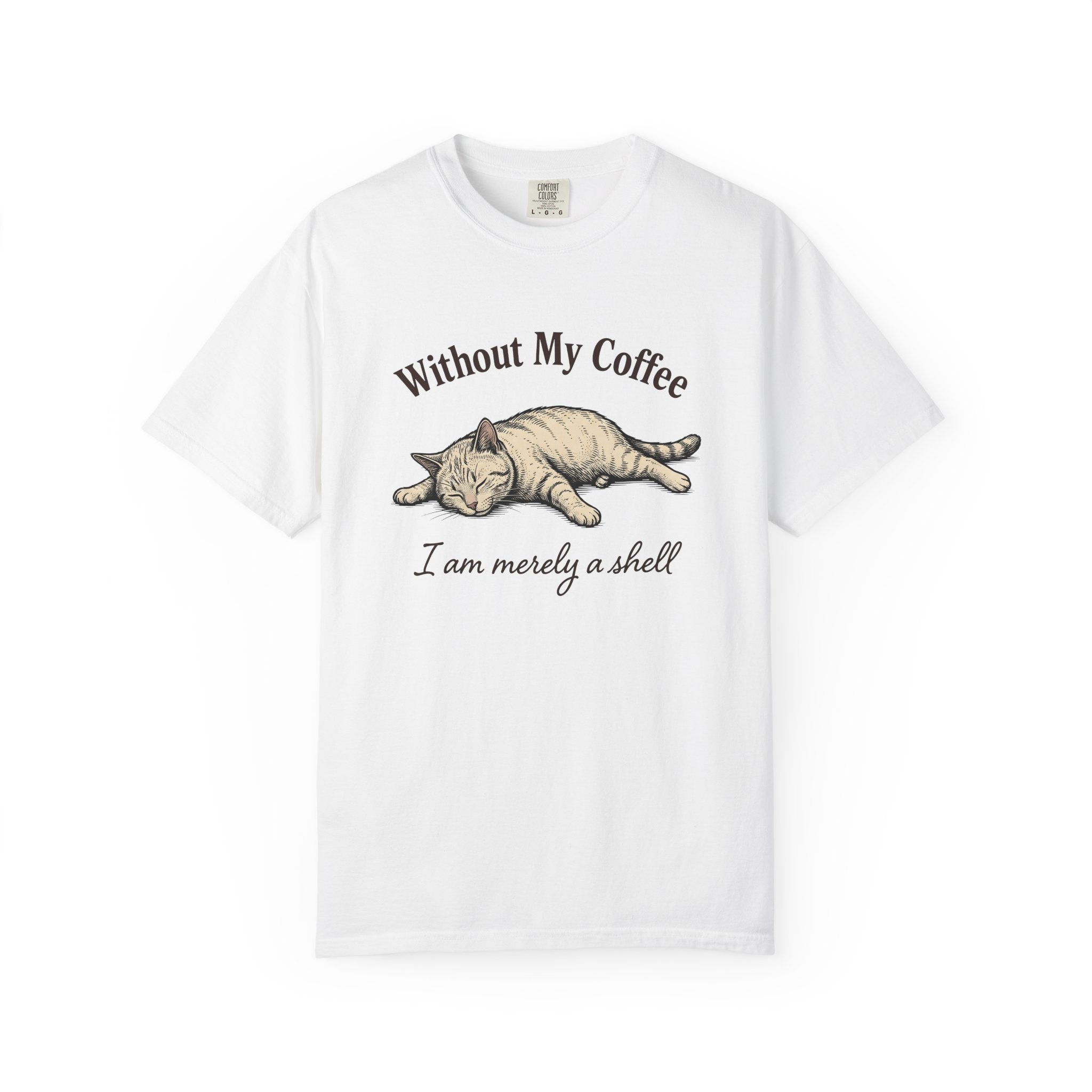 Nap Cat Shirt Coffee Pet Gift Women Retro Tee Kitty T-Shirt Coffee Fan Vintage Tshirt Animal Graphic Sketch Espresso Tshirt