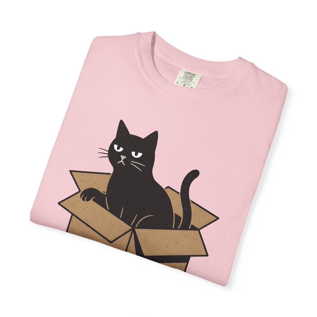 Black Cat Crate Shirt Cat Shy Gift Women Simple Tee Cat Carrier T-Shirt Cat Fan Feline Tshirt Introvert Graphic Retro Carton Tshirt