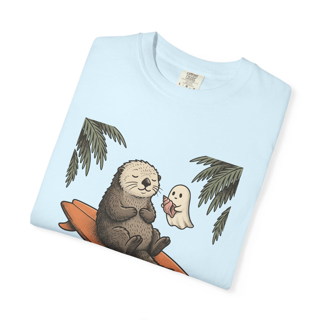 Otter Board Shirt Sports Shore Gift Women Adorable Tee Surfboard T-Shirt Athlete Fan Boho Tshirt Coastal Graphic Retro Spirit Tshirt
