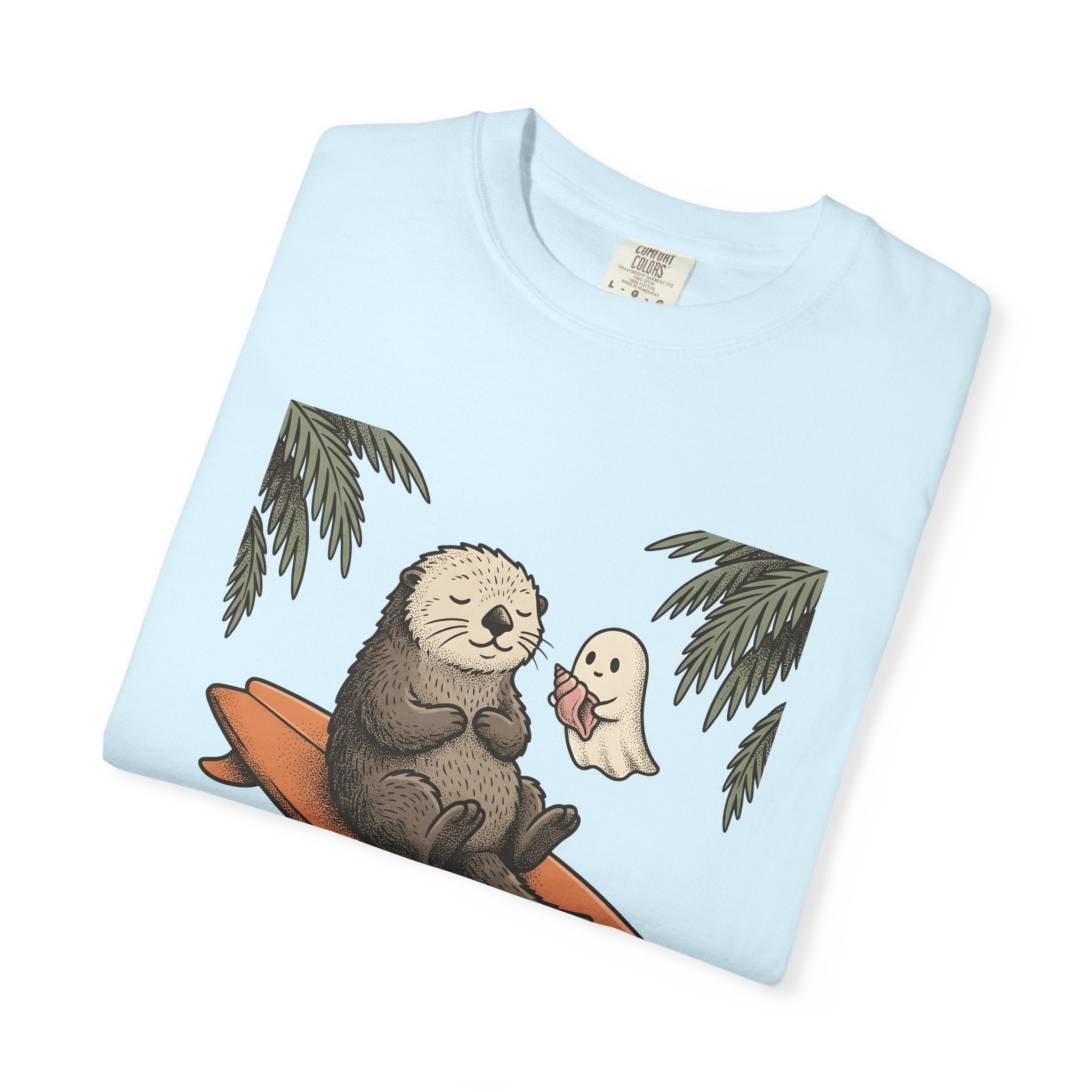 Otter Board Shirt Sports Shore Gift Women Adorable Tee Surfboard T-Shirt Athlete Fan Boho Tshirt Coastal Graphic Retro Spirit Tshirt