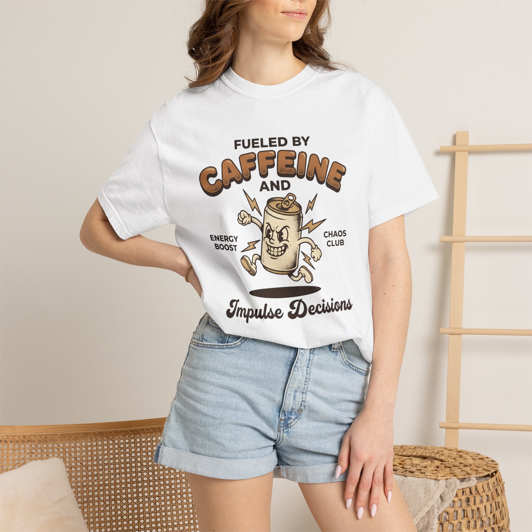 Energy Drink Bottle Shirt Coffee Jokes Gift Women Comic Tee Energy Can T-Shirt Coffee Fan Caffeine Tshirt Humor Graphic Vintage Electric