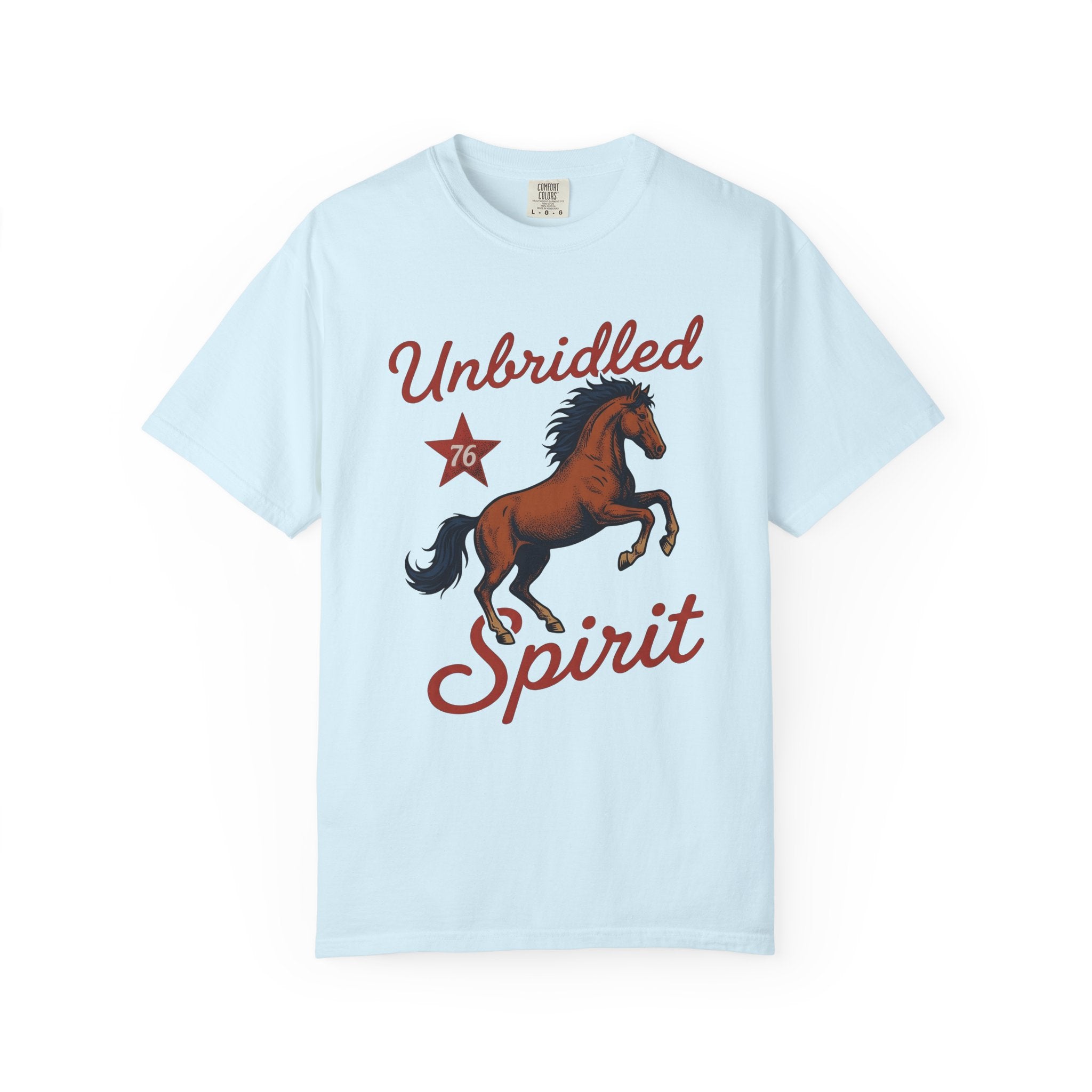 Bucking Horse Shirt America Flag Gift Women Retro Tee Bronco T-Shirt Patriot Fan Rodeo Tshirt Banner Graphic Sketch Star Tshirt