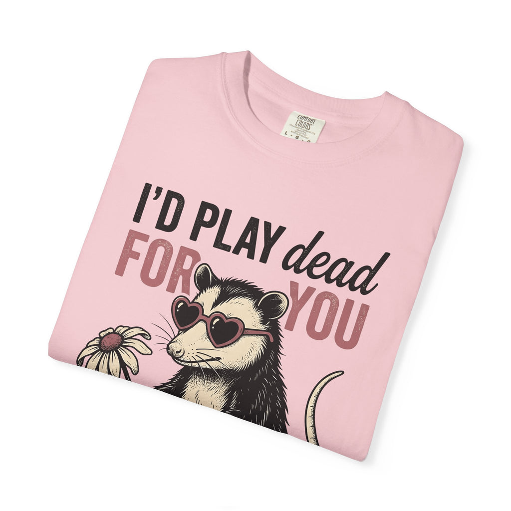 Possum Graphic Shirt St. Valentines Day Animal Gift Women Vintage Tee Opossum T-Shirt Valentine Fan Retro Tshirt Creature Graphic Hand Drawn
