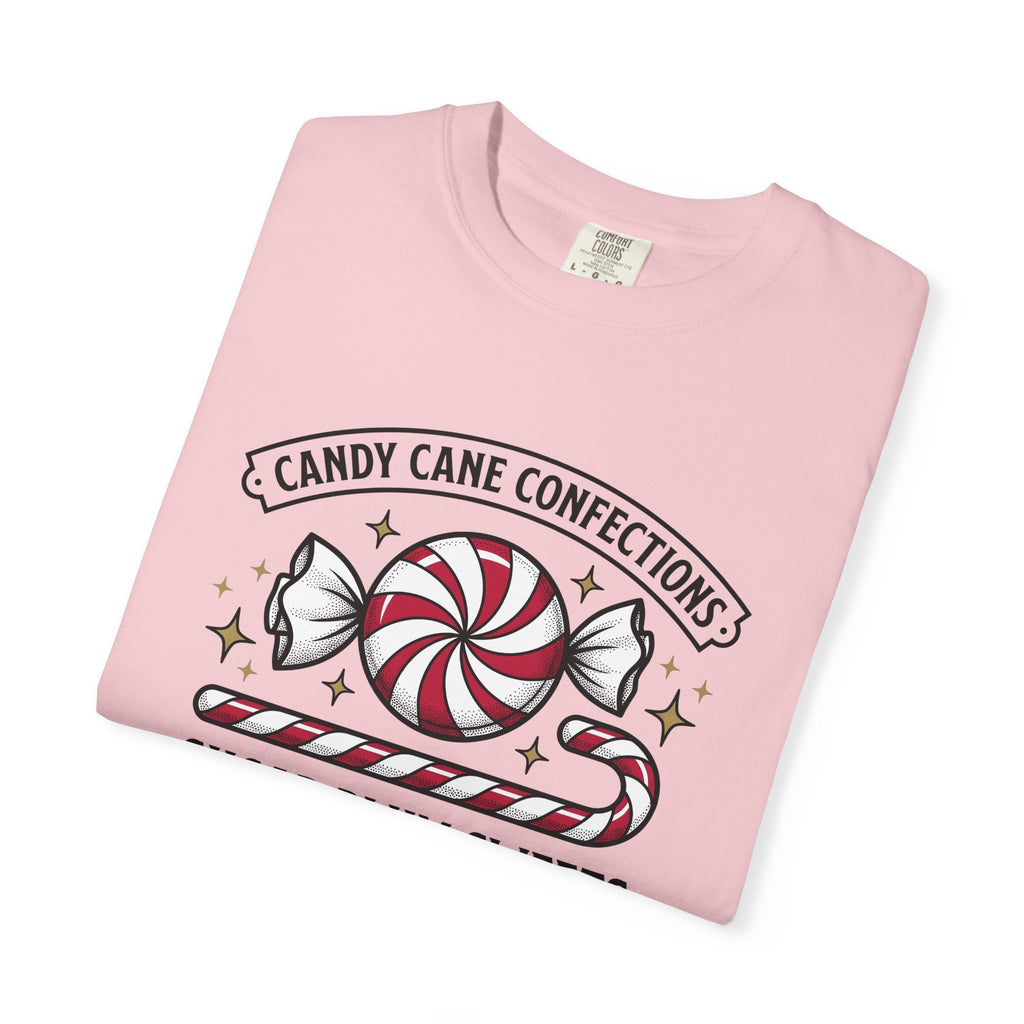 Candy Cane Shirt Christmas Food Gift Women Vintage Tee Striped Candy T-Shirt Xmas Fan Distressed Tshirt Foodie Graphic Retro Peppermint