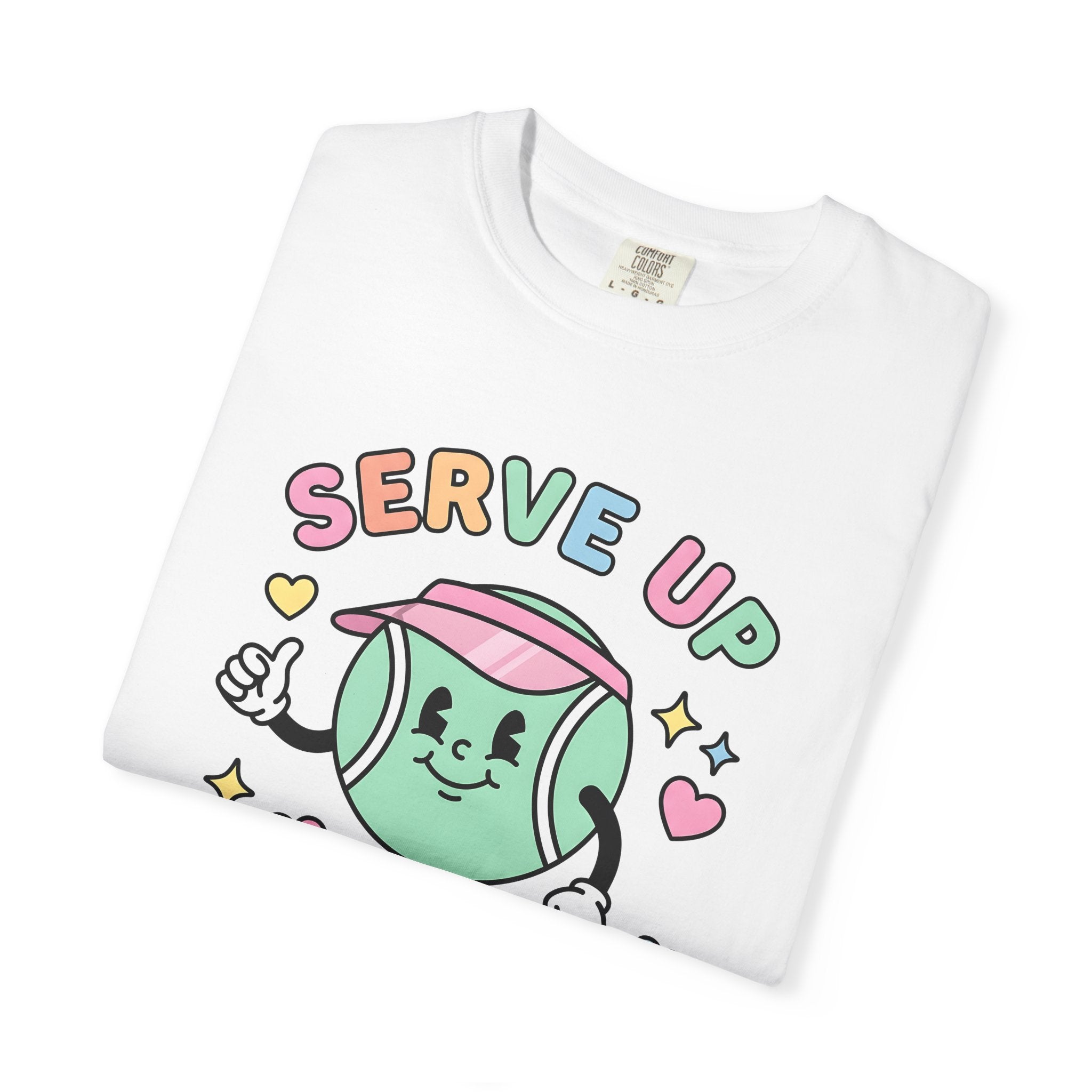 Tennis Ball Mascot Shirt Sports Inspiration Gift Women Chibi Tee Tennis Ball T-Shirt Athlete Fan Cartoon Tshirt Motivational Graphic Old