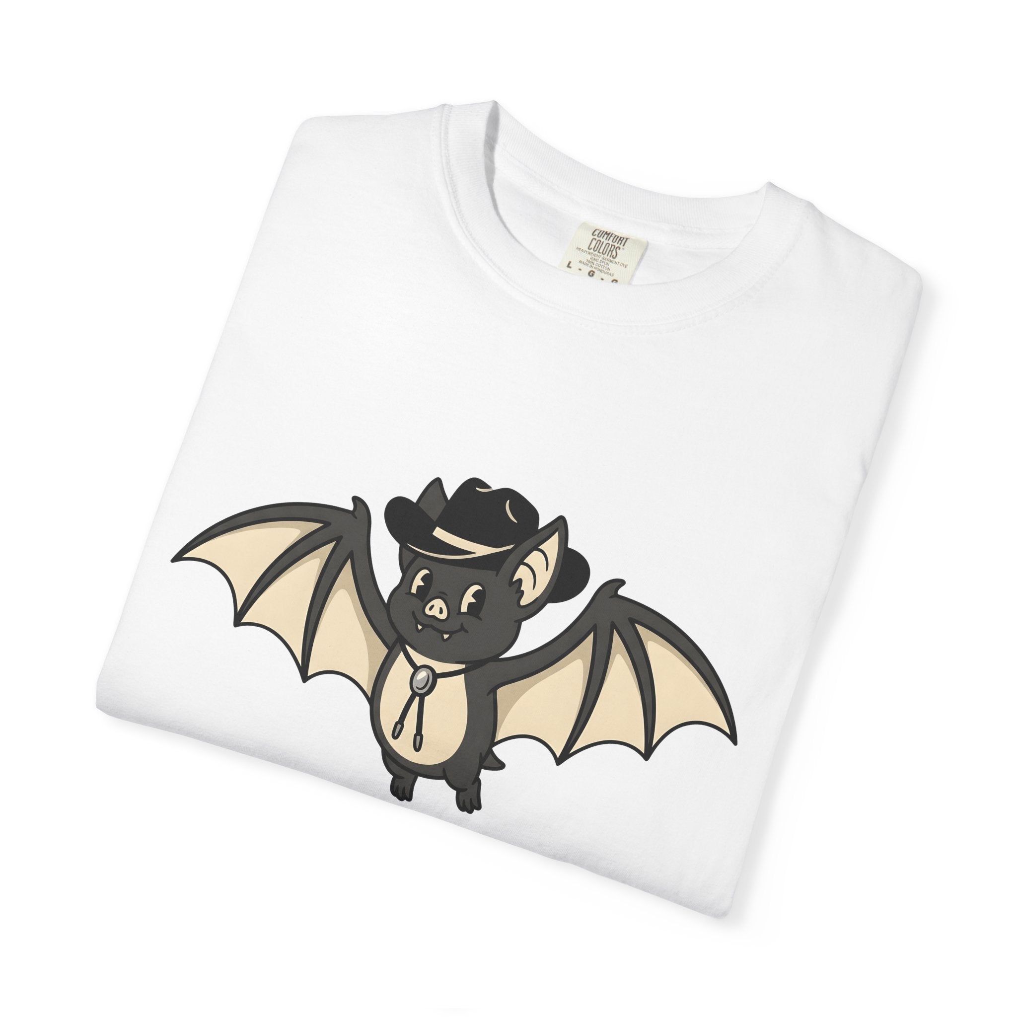 Bat Cowboy Shirt Halloween Rustic Gift Women Lovable Tee Vampire T-Shirt Horror Fan Cute Tshirt Country Graphic Comic Western Hat Tshirt