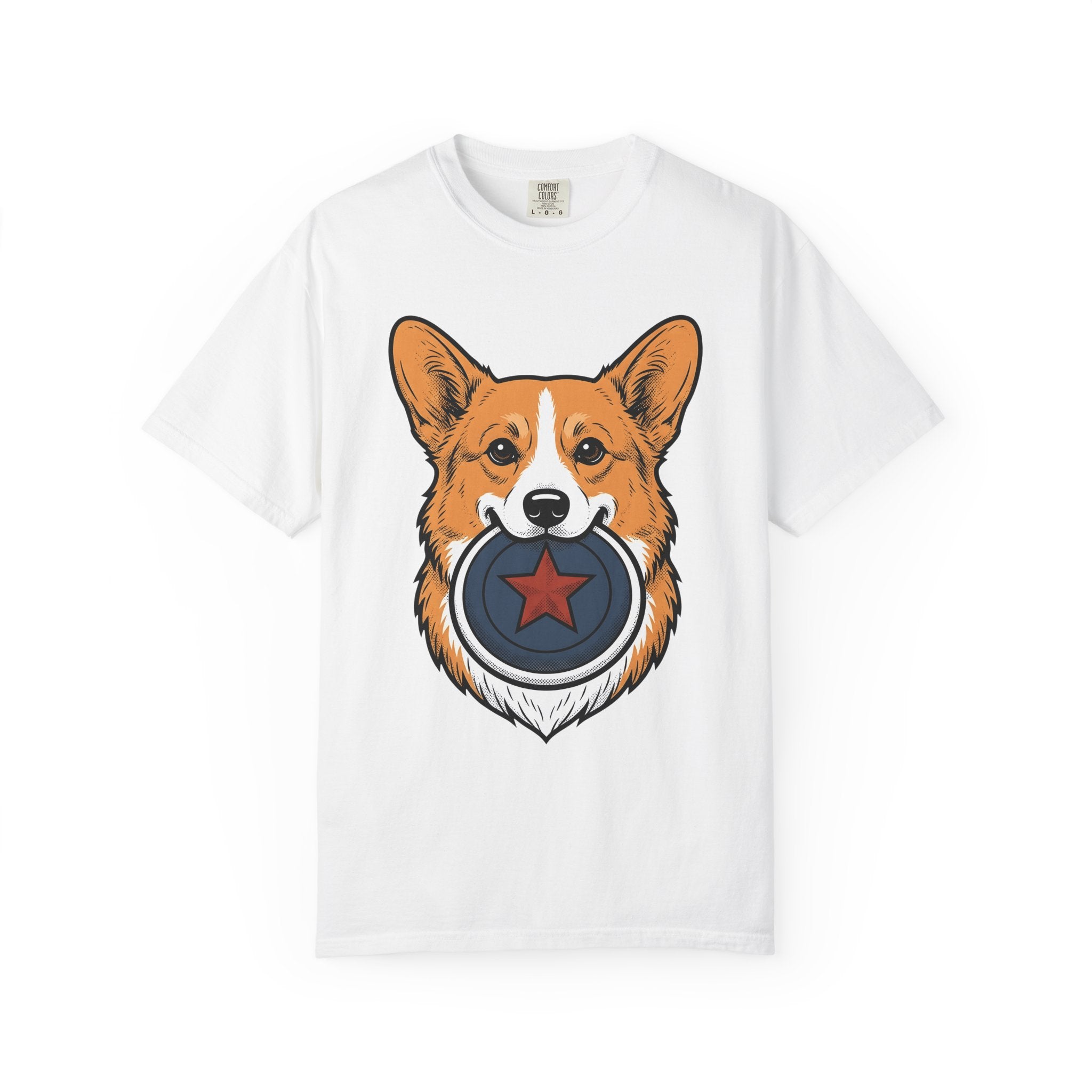 Corgi Puppy Shirt America 4Th Of July Pet Gift Women Graphic Tee Puppy T-Shirt Patriot Fan Corgi Tshirt Graphic Design Retro Star Shape