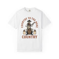 Bone Cowboy Shirt Halloween Rustic Gift Women Antique Tee Skeleton T-Shirt Horror Fan Vintage Tshirt Country Graphic Cartoon Acoustic Guitar