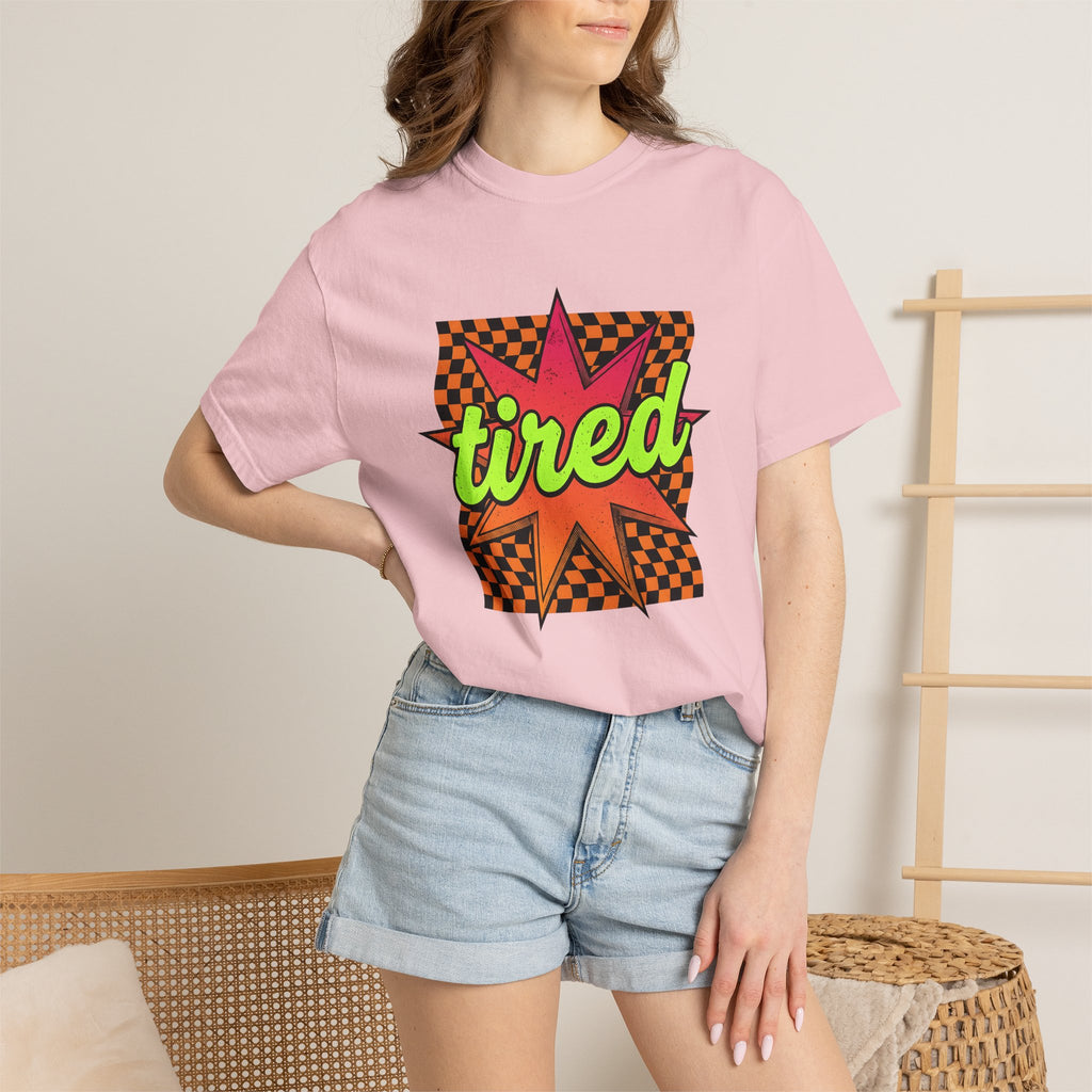 Comic Pop Starburst Shirt Moms Humor Gift Women Retro Tee Explosion T-Shirt Mother Fan Vintage Tshirt Funny Graphic Bold Checkerboard Tshirt