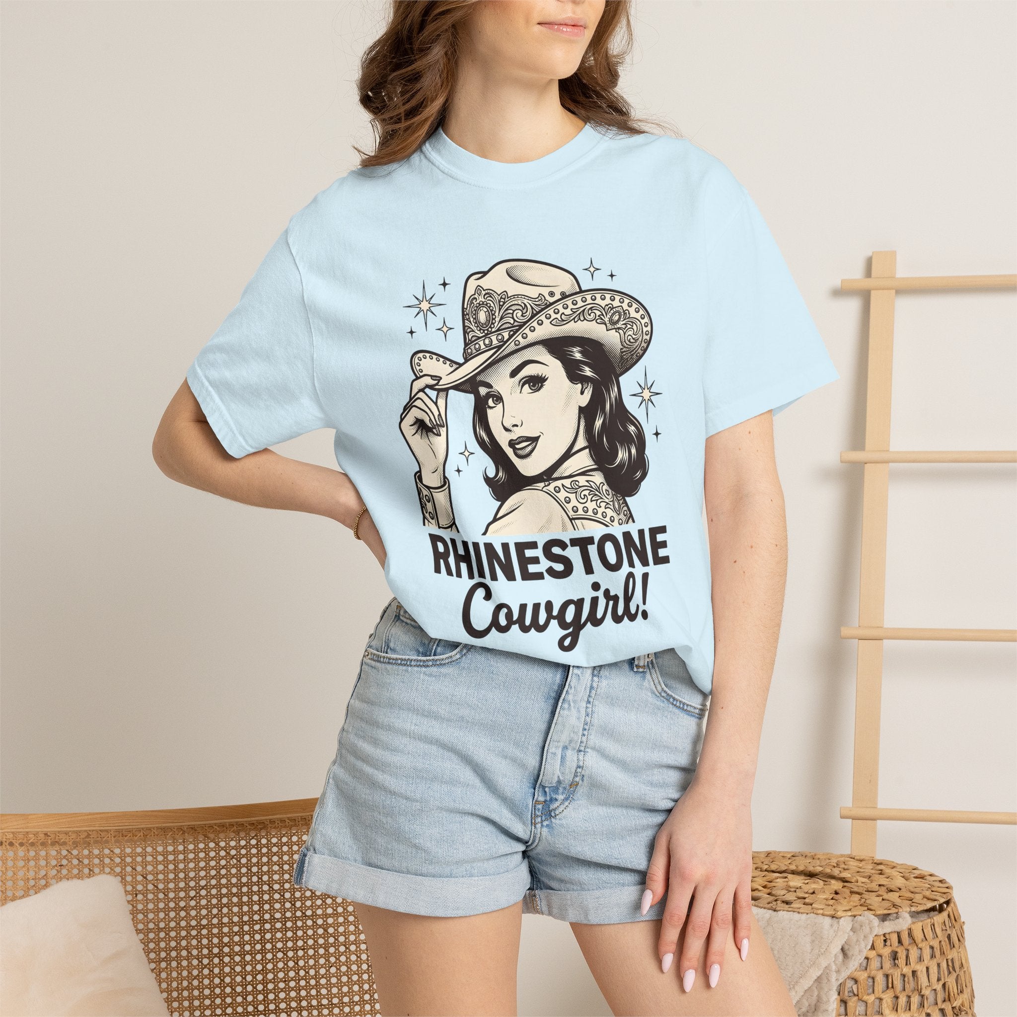 Cowgirl Portrait Shirt Cowgirl Western Gift Women Vintage Tee Cowgirl T-Shirt Rodeo Fan Rustic Tshirt Country Graphic Retro Stars Tshirt