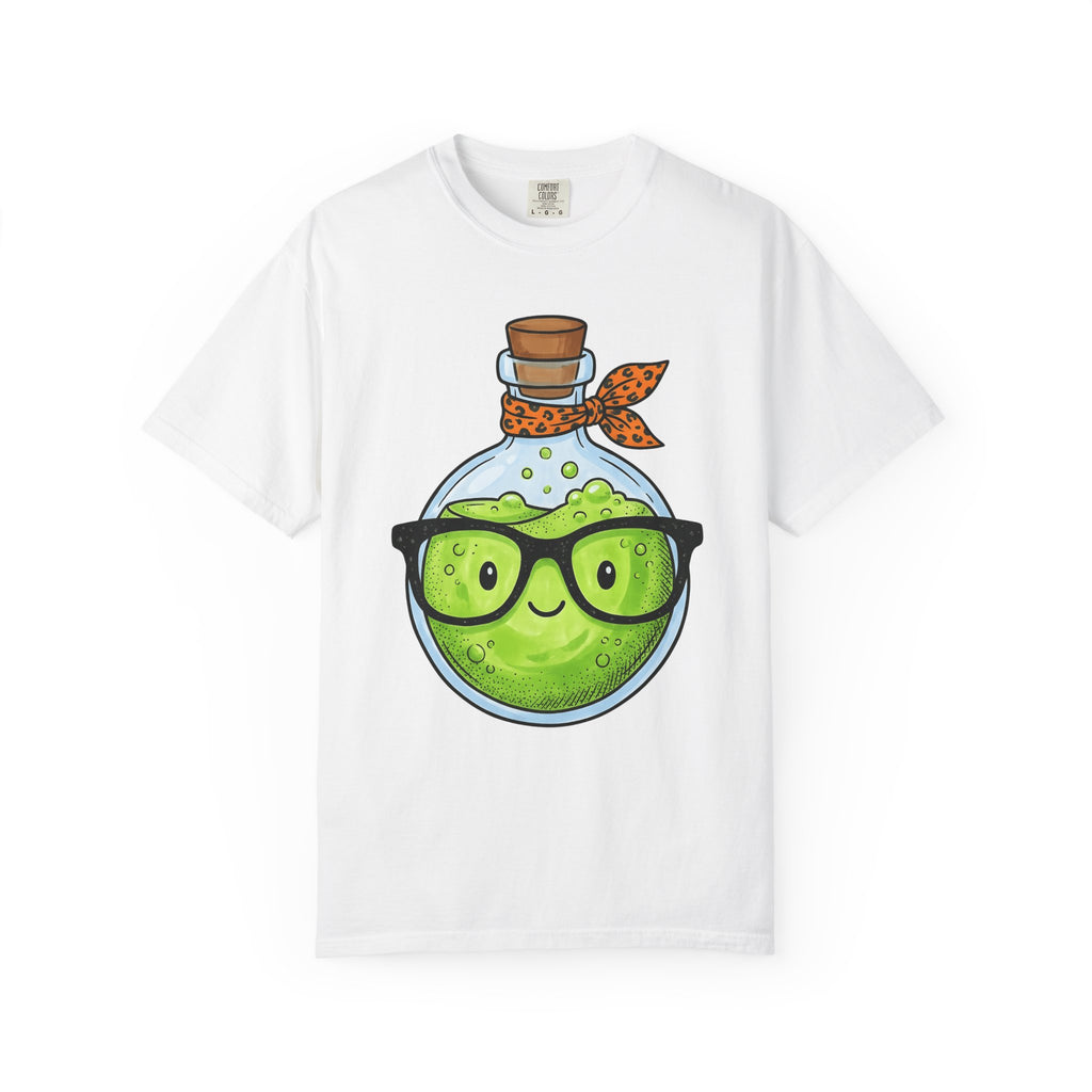 Magic Bottle Shirt Halloween Nerd Gift Women Comic Tee Genie T-Shirt Horror Fan Cartoon Tshirt Geek Graphic Chibi Spectacles Tshirt