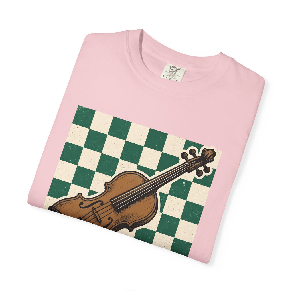 Fiddle Illustration Shirt St Patrick's Day Instruments Gift Women Rustic Tee Violin T-Shirt Irish Fan Folk Tshirt Music Graphic Classic