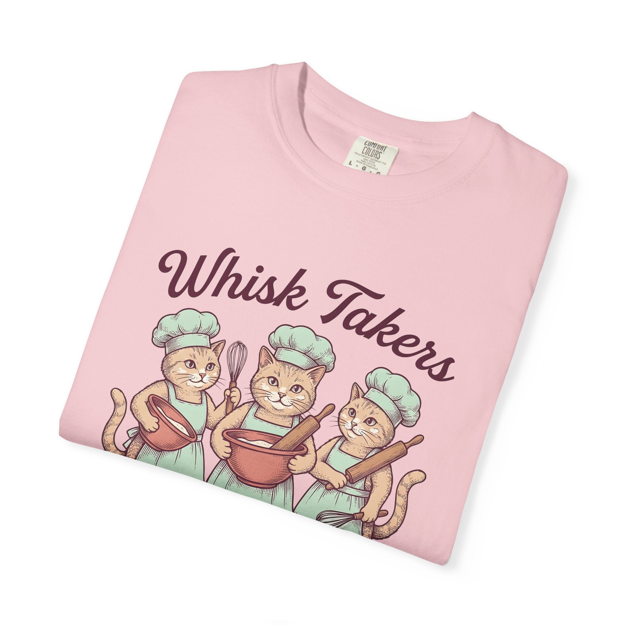Pastry Cats Shirt Cat Desserts Gift Women Antique Tee Cake T-Shirt Cat Fan Kitty Tshirt Sweets Graphic Doodle Cooking Hats Tshirt