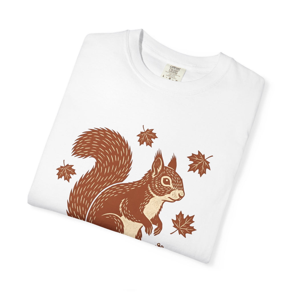 Squirrel Drawing Shirt Animals Nature Gift Women Ethnic Art Tee Rodent T-Shirt Wildlife Fan Tribal Tshirt Environmental Graphic Classic Pine