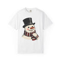 Snowman Icon Shirt Christmas Cold Gift Women Cartoon Tee Frosty T-Shirt Xmas Fan Frost Graphic Tshirt Sketch Striped Neckwear Tshirt