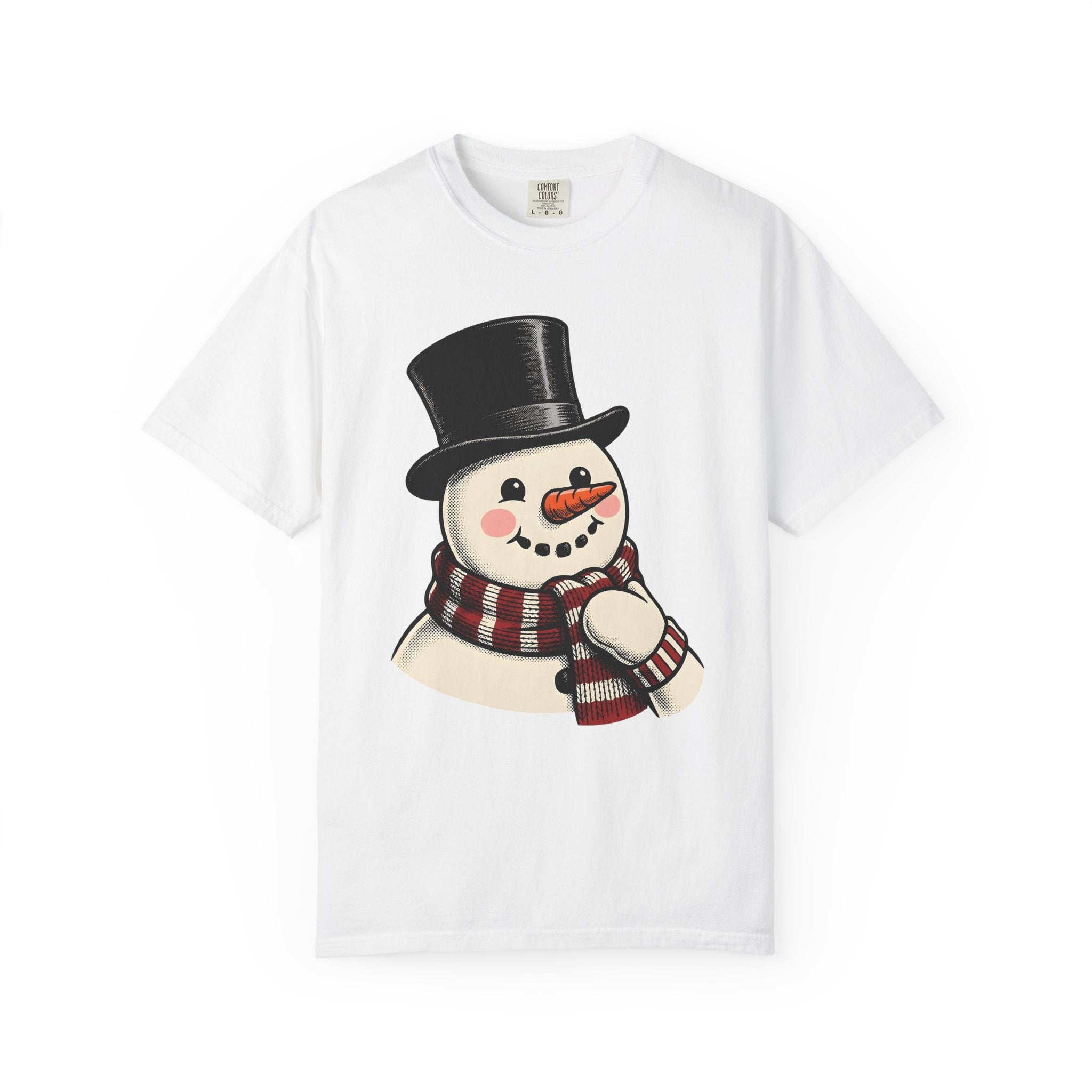 Snowman Icon Shirt Christmas Cold Gift Women Cartoon Tee Frosty T-Shirt Xmas Fan Frost Graphic Tshirt Sketch Striped Neckwear Tshirt