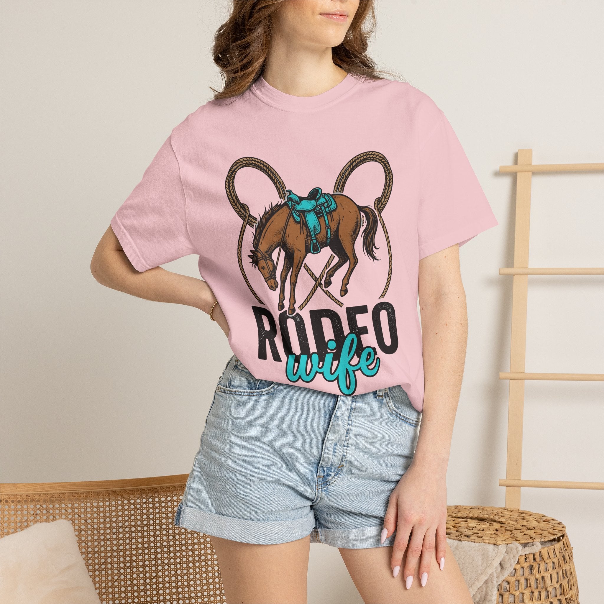 Rodeo Horse Shirt Rodeo Country Gift Women Western Tee Bronco T-Shirt Rodeo Fan Cowboy Tshirt Rural Graphic Vintage Lasso Tshirt