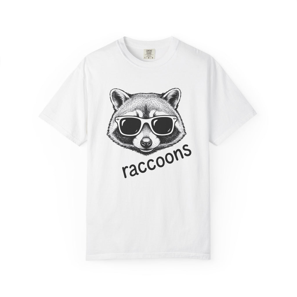Raccoon Sunglasses Shirt Animals Wildlife Gift Women Hand Drawn Tee Trash Panda T-Shirt Animal Fan Wildlife Creature Graphic Tshirt Vintage