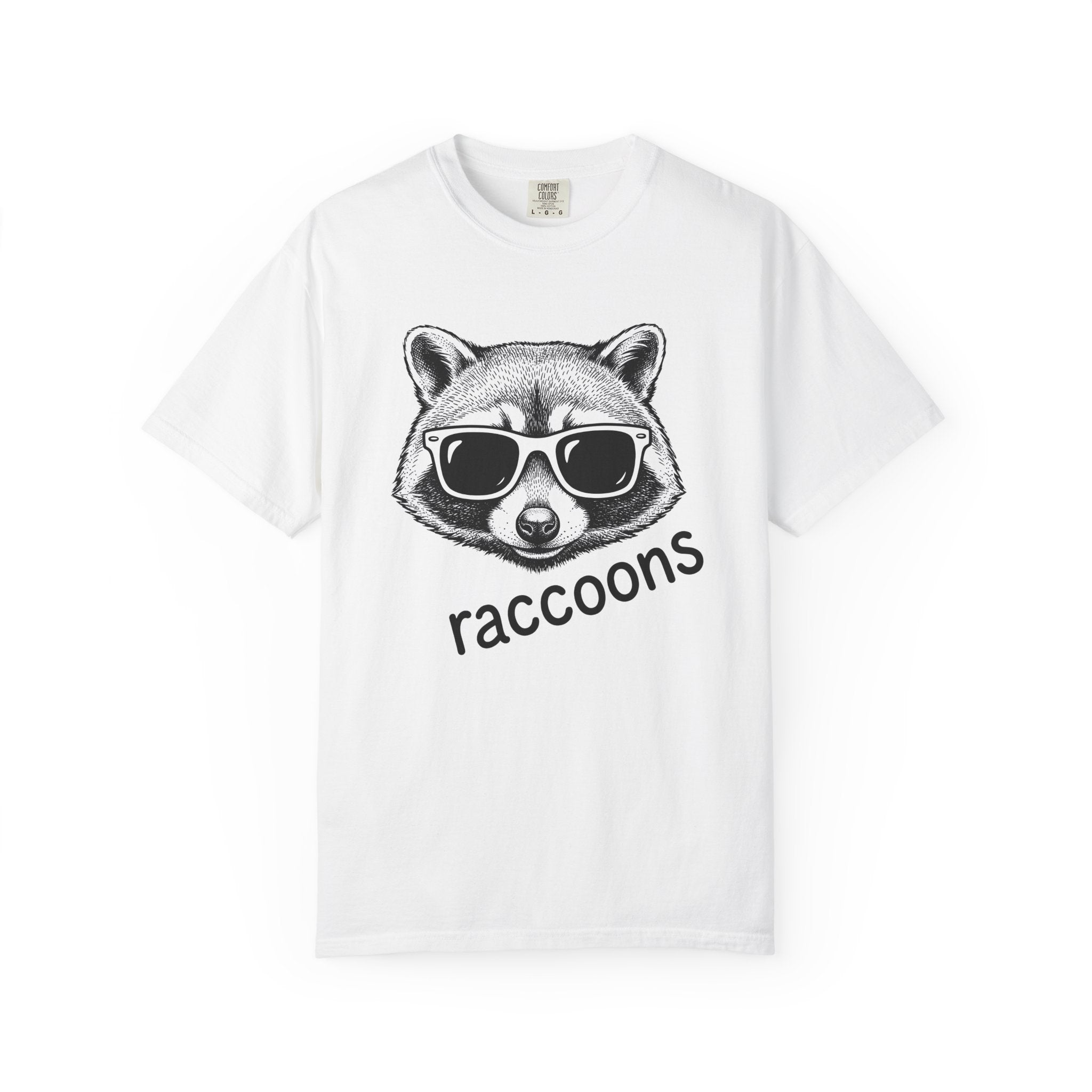 Raccoon Sunglasses Shirt Animals Wildlife Gift Women Hand Drawn Tee Trash Panda T-Shirt Animal Fan Wildlife Creature Graphic Tshirt Vintage