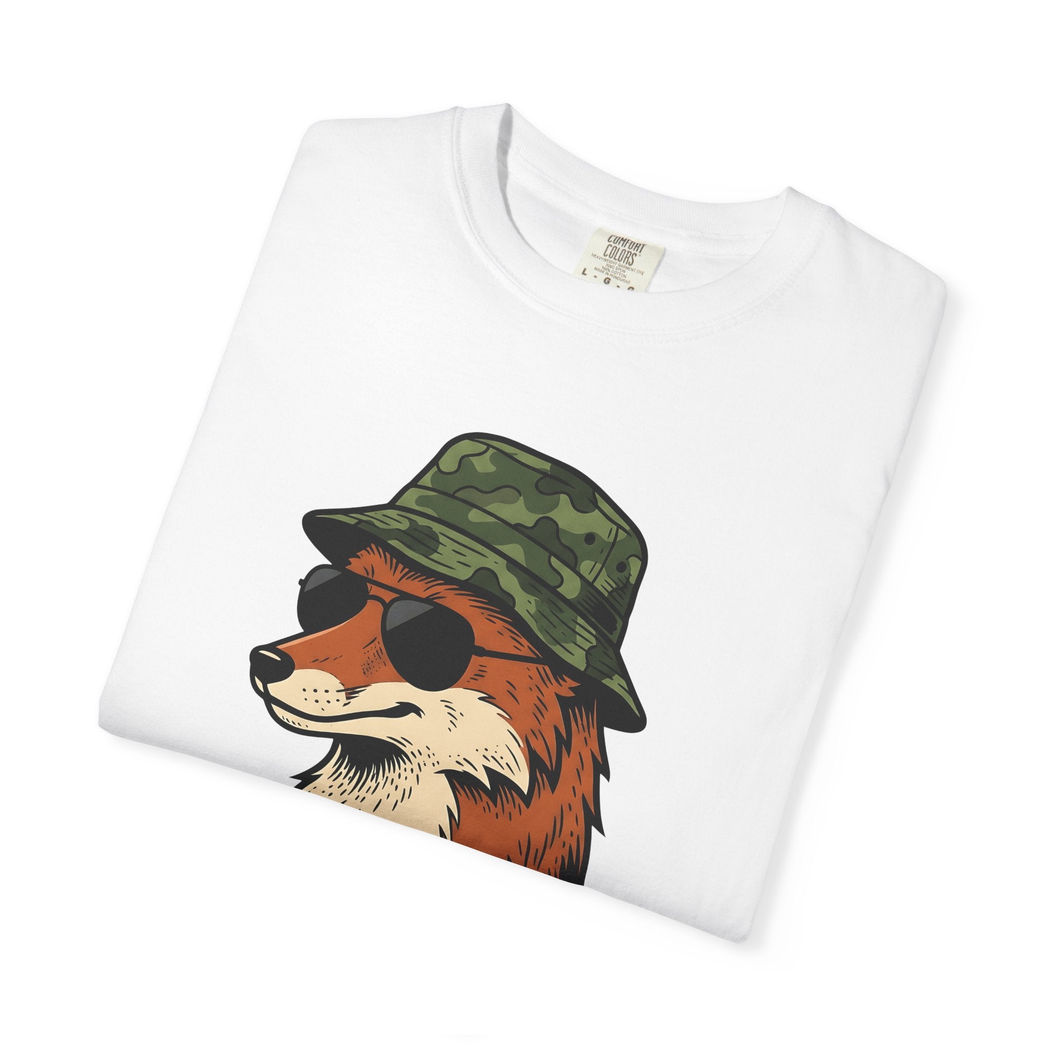 Fox Glasses Shirt Easter Fauna Gift Women Caricature Tee Spectacles T-Shirt Easter Fan Eyewear Tshirt Wildlife Graphic Old School Camo