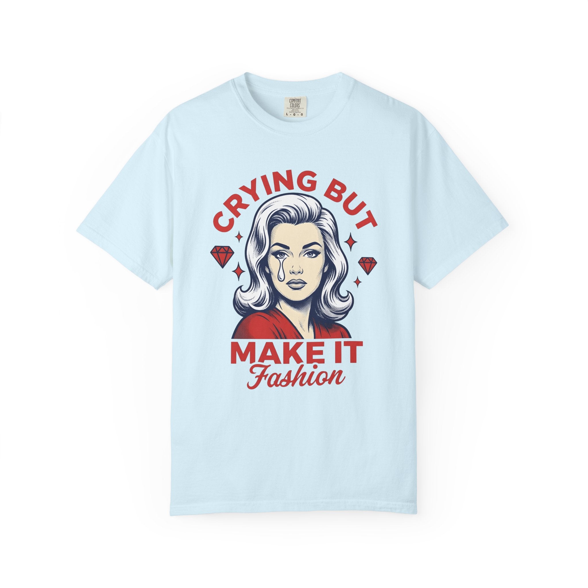 Comic Woman Shirt Fashion Empowerment Gift Women Graphic Tee Cartoon Woman T-Shirt Style Enthusiast Illustration Design Feminist Graphic