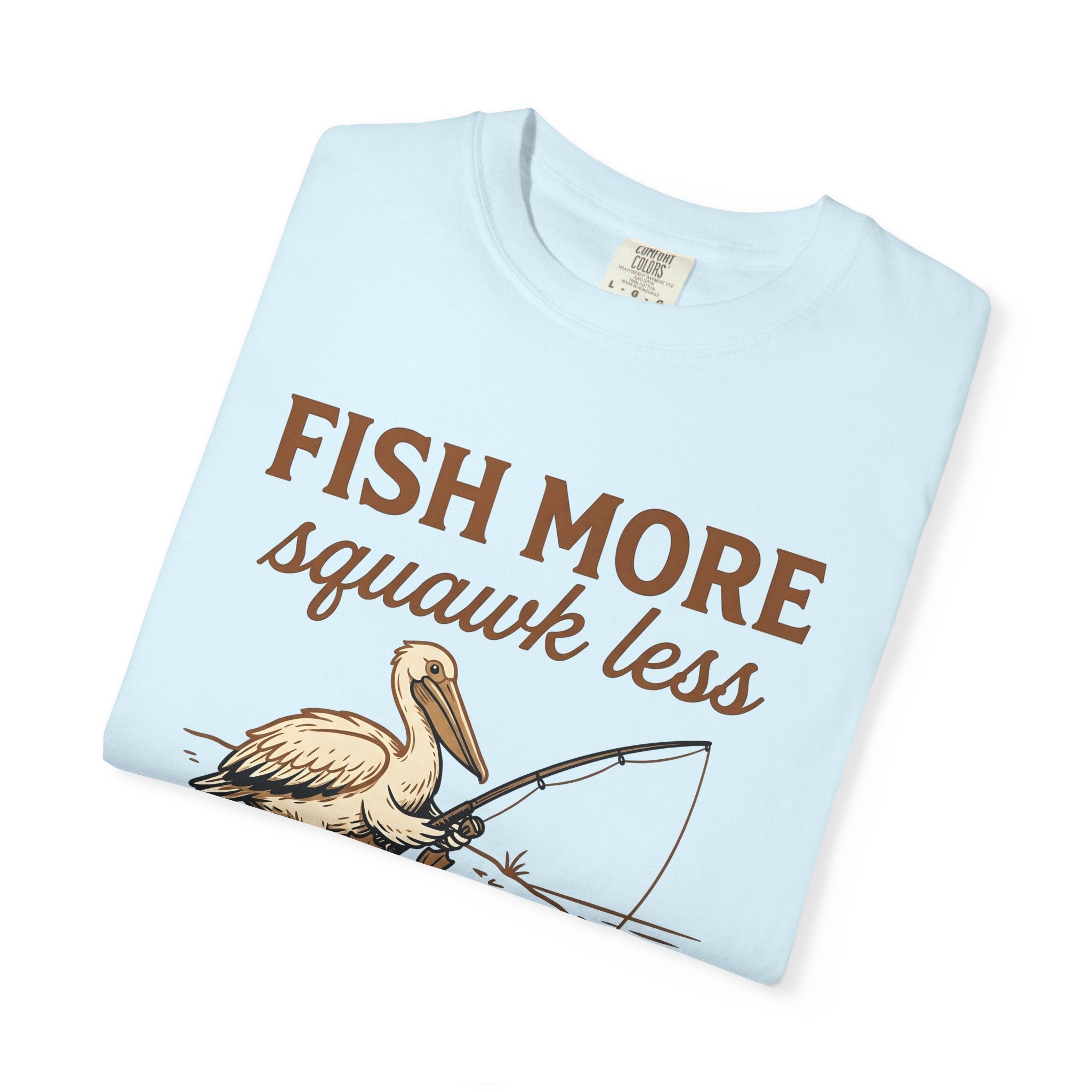 Pelican Fishing Shirt Fishing Outdoors Gift Women Cartoon Tee Fishing T-Shirt Angler Fan Tooned Tshirt Nature Graphic Vintage Fishing Rod