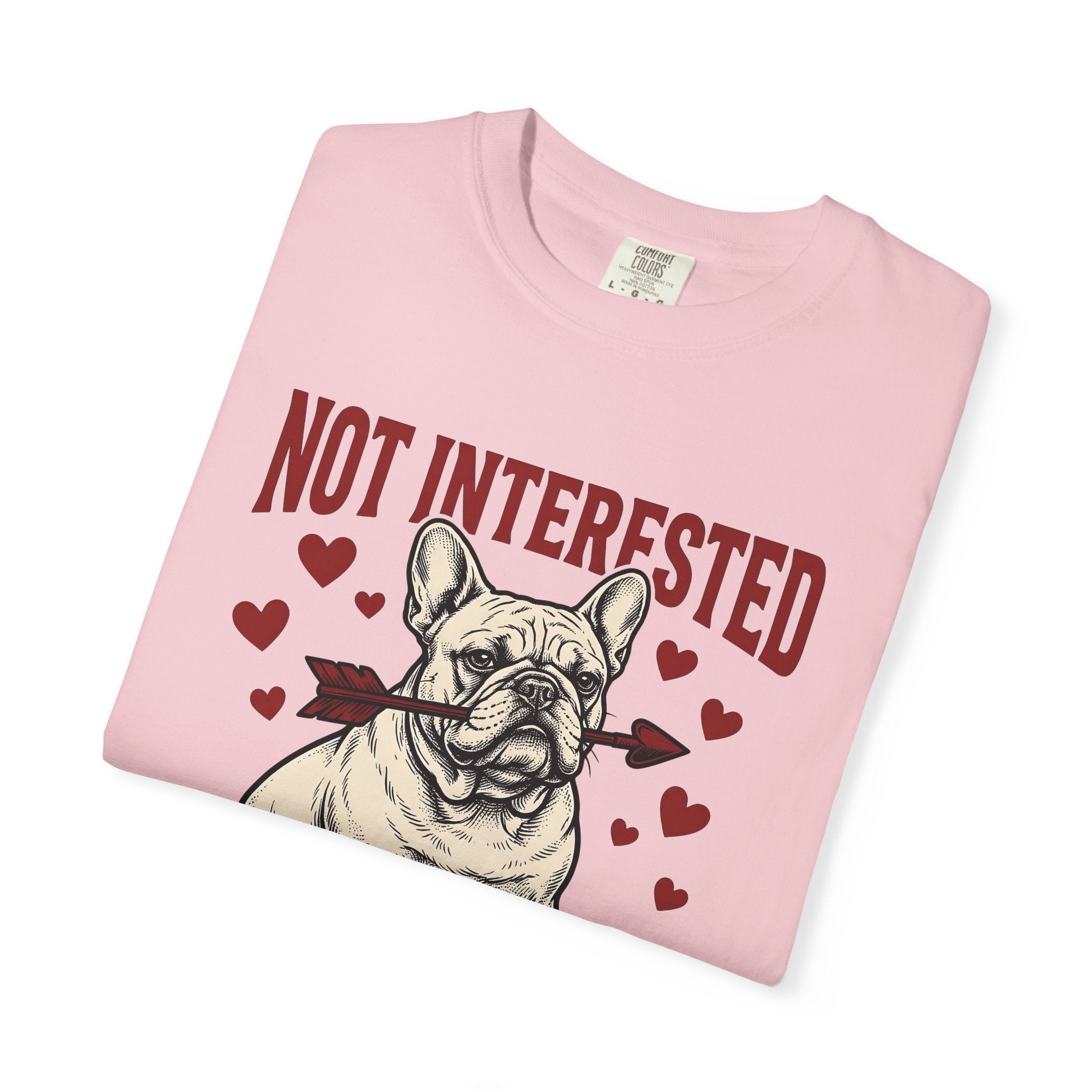 French Bulldog Shirt St. Valentine's Day Animal Gift Women Old School Tee Bouledogue Francais T-Shirt Valentine Fan Retro Tshirt Pet Graphic