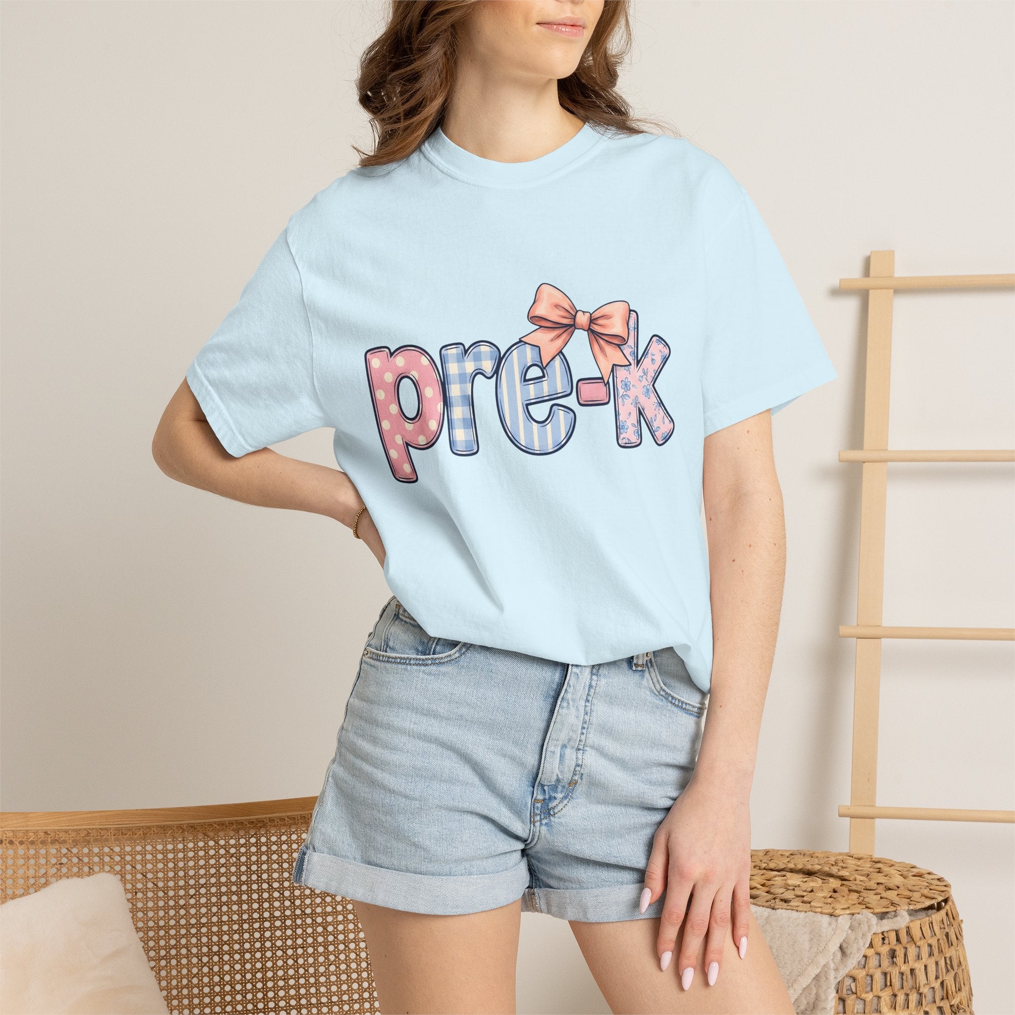 Pastel Bow Motif Shirt Teachers Learning Gift Women Playful Tee Bow T-Shirt Educator Enthusiast Whimsical Tshirt Educational Graphic