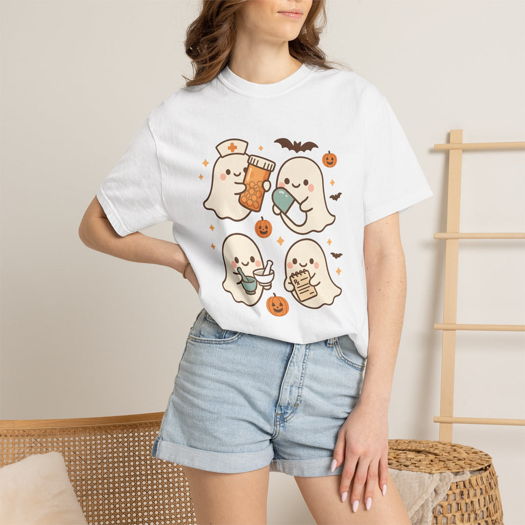 Phantom Nurse Shirt Nurses Festival Gift Women Chibi Tee Nurse T-Shirt Nursing Enthusiast Cute Tshirt Carnival Graphic Animated Gourd Tshirt