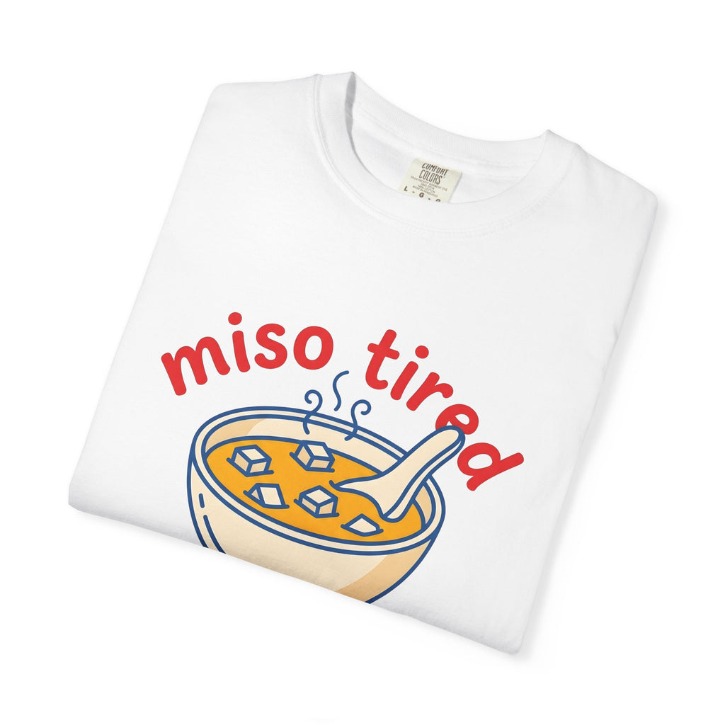 Miso Soup Dish Shirt Funny Meals Gift Women Graphic Tee Soup T-Shirt Humor Fan Illustrated Design Food Graphic Tshirt Contemporary Tofu