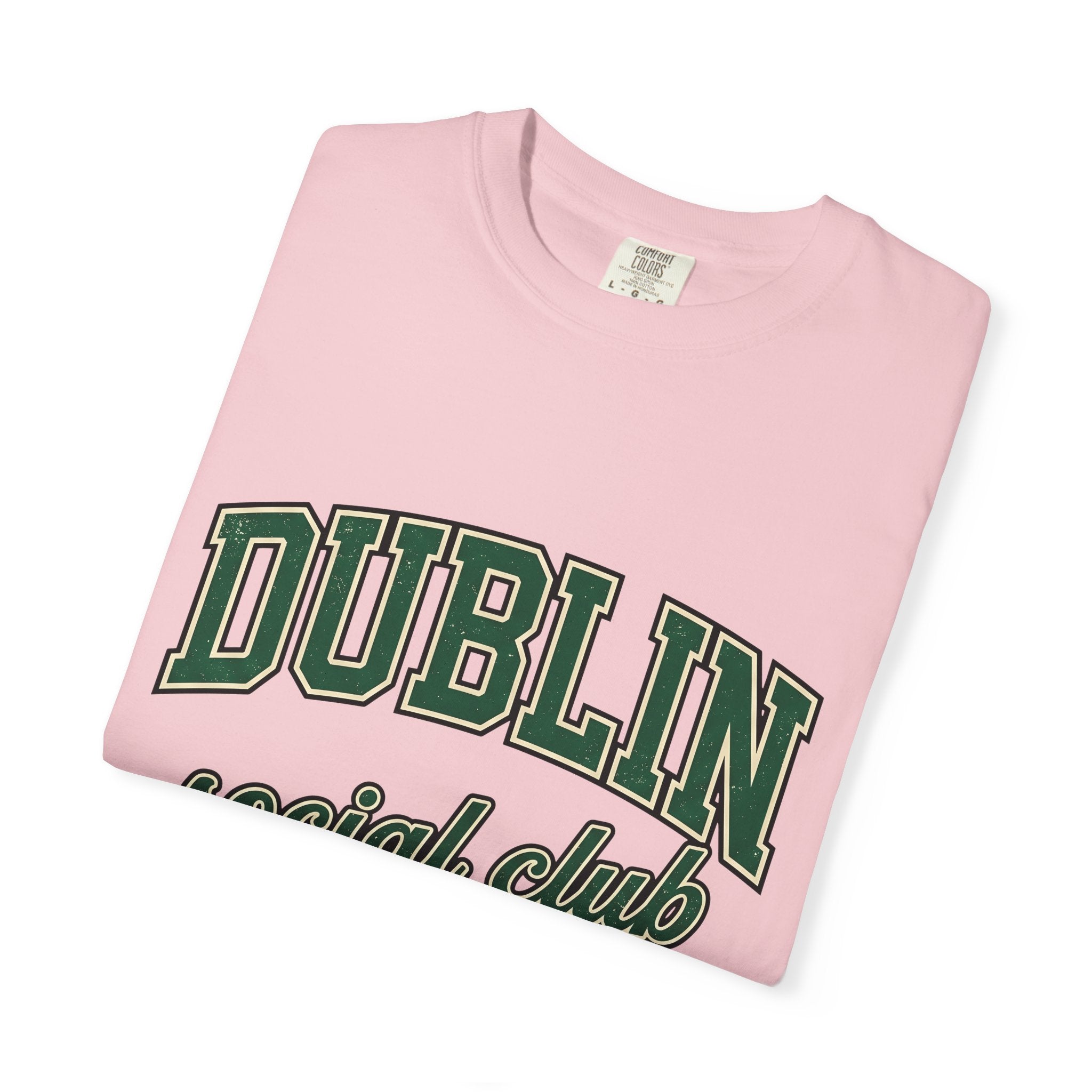 Campus Varsity Font Shirt St Patrick's Day Celtic Gift Women Nostalgic Tee Lettering T-Shirt Shamrock Fan Vintage Tshirt Celtic Design