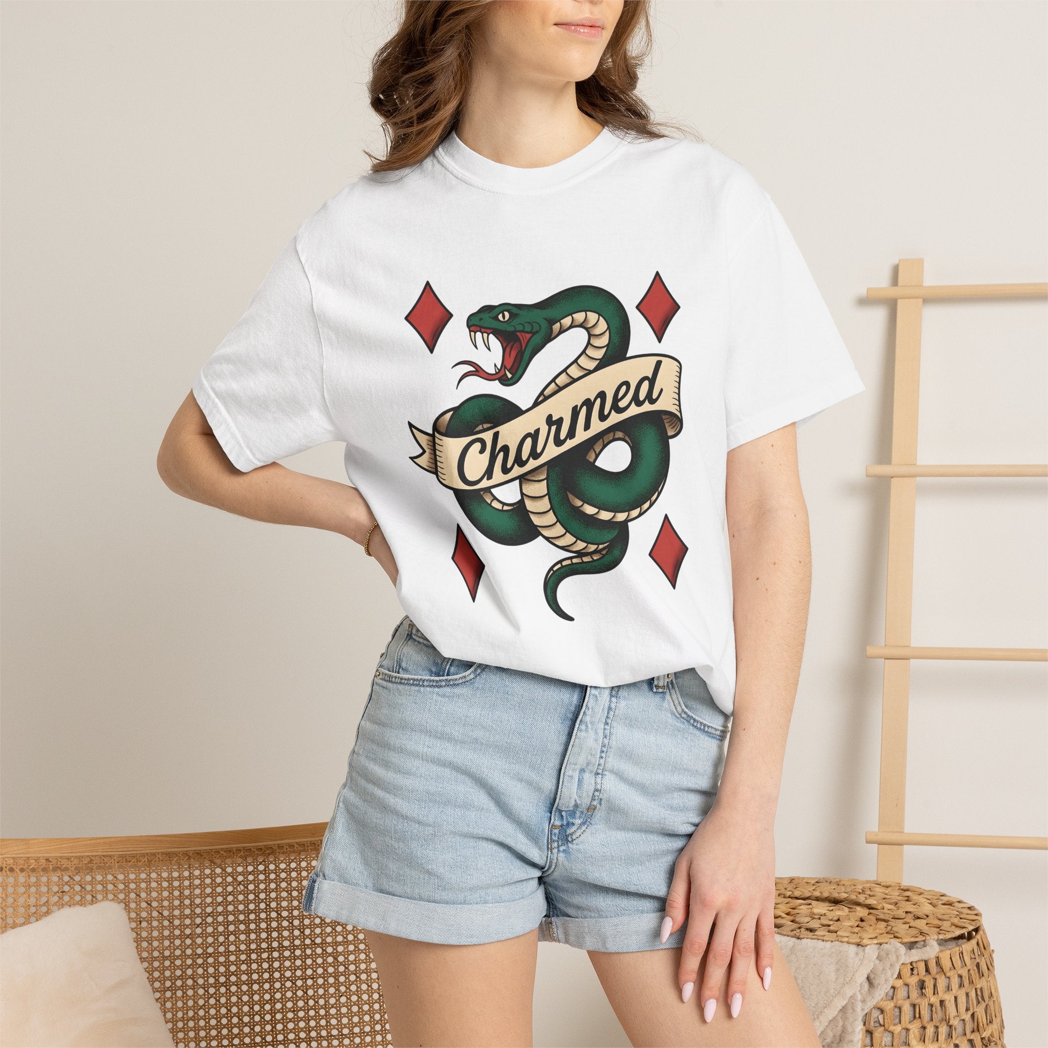 Serpent Banner Shirt St Patricks Day Fauna Gift Women Body Art Tee Snake T-Shirt Shamrock Fan Tattoo Tshirt Wildlife Graphic Heritage Jewel