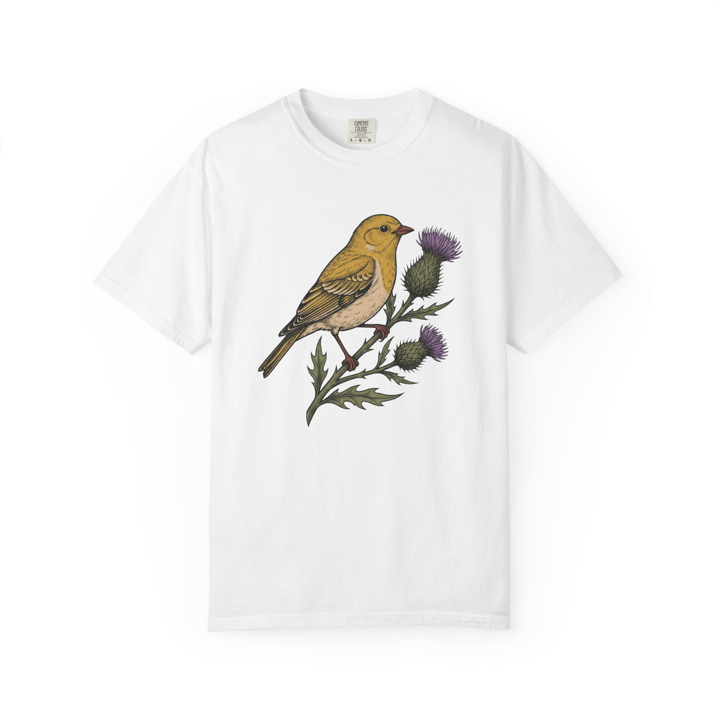 Yellow Warbler Shirt Bird Environment Gift Women Greenery Tee Warbler T-Shirt Birdwatcher Fan Botanical Tshirt Eco Graphic Traditional Plant