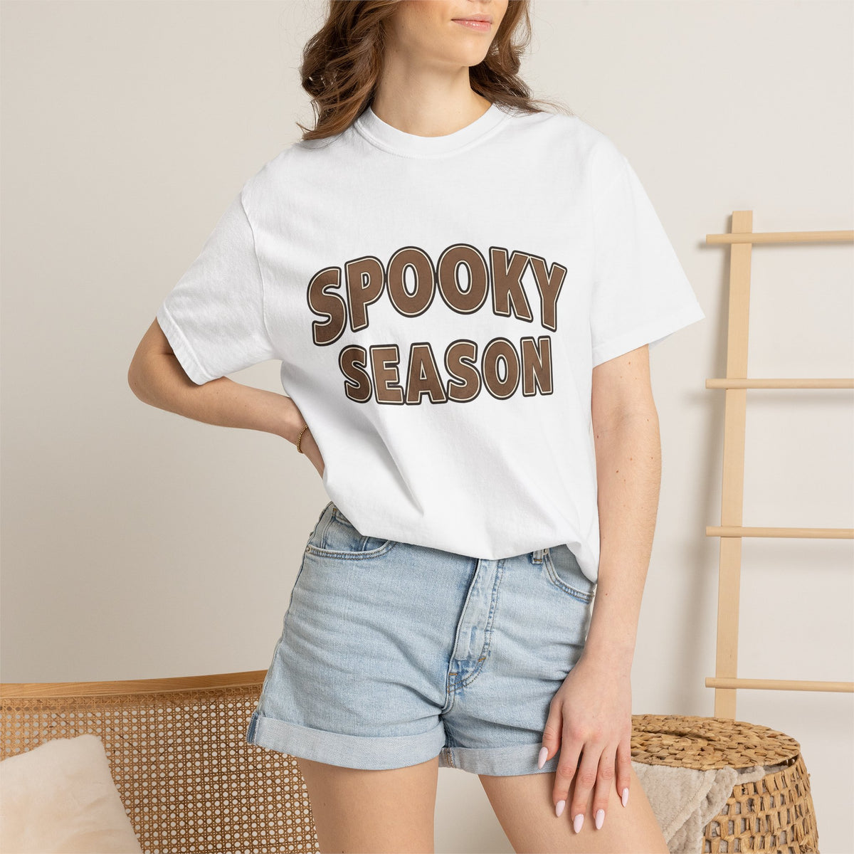 Scary Lettering Shirt Halloween Autumn Gift Women Strong Tee Typography T-Shirt Horror Fan Bold Tshirt Fall Graphic Vintage Spooky Tshirt