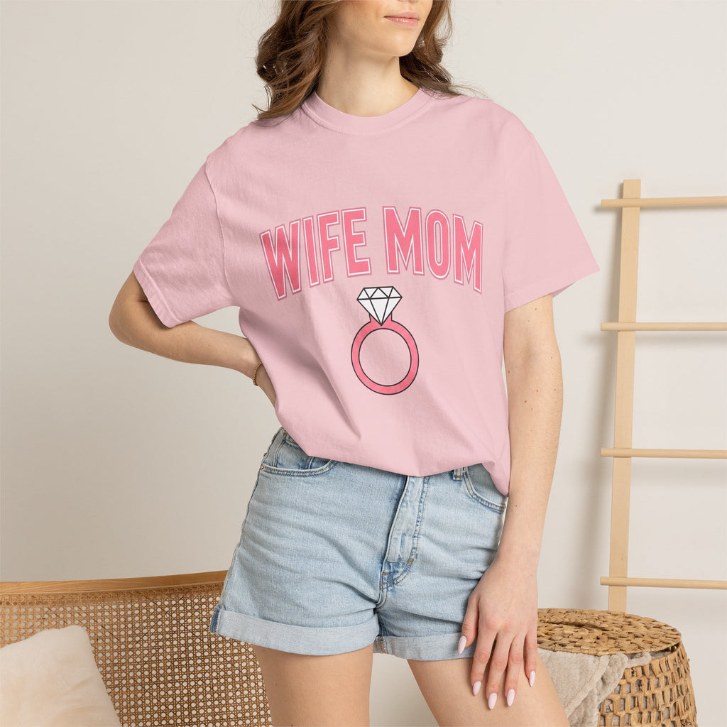 Diamond Ring Shirt Moms Family Gift Women Bold Tee Engagement Ring T-Shirt Mother Fan Bridal Tshirt Family Graphic Minimalist Jewelry Tshirt